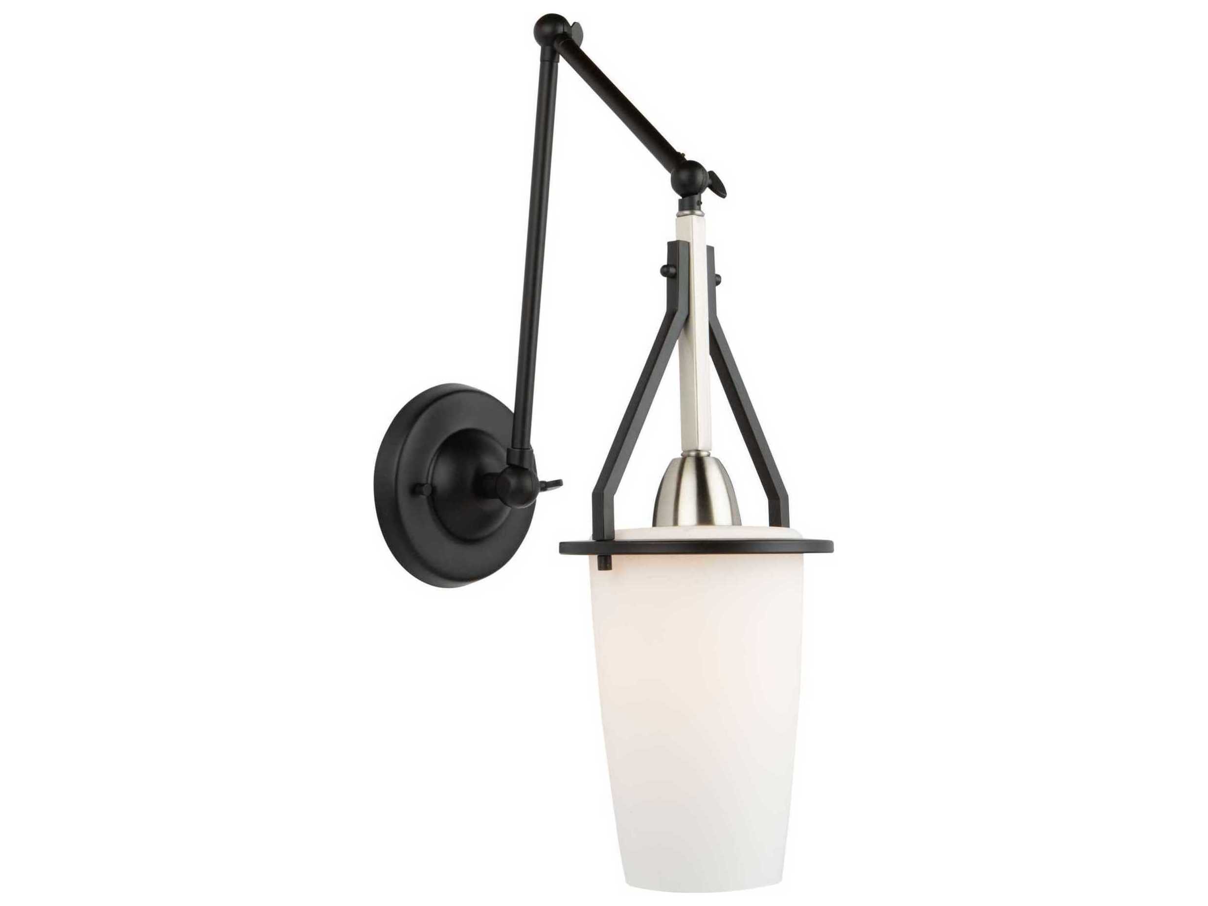 Artcraft Brydon 1-Light Black And Brushed Nickel Glass LED Geometric Mini Pendant