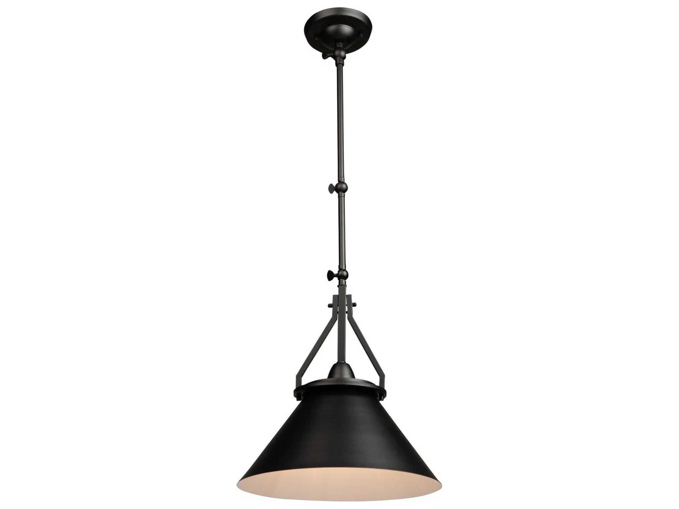 Artcraft Brydon 1-Light Black LED Empire Round Pendant