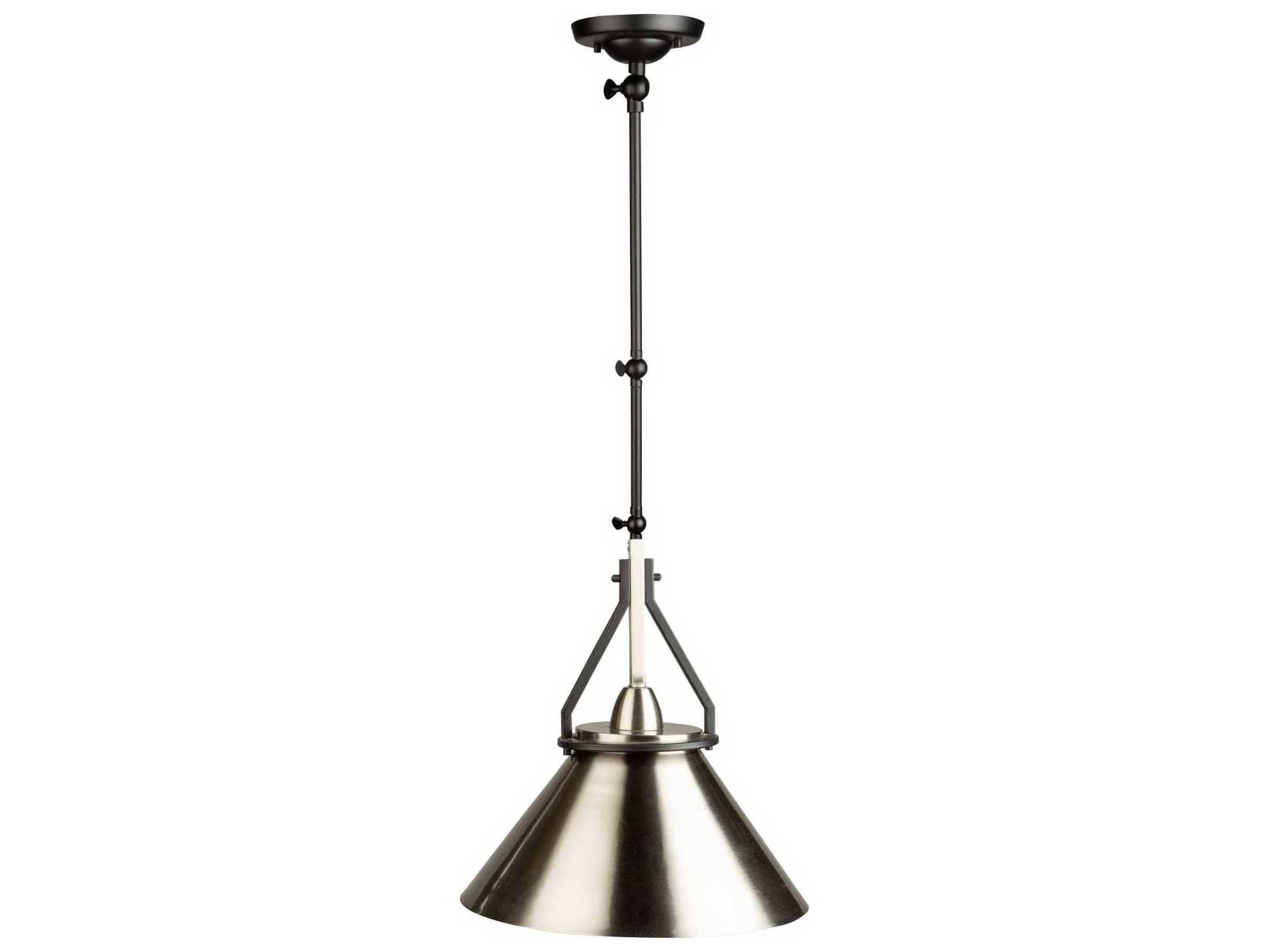 Artcraft Brydon 1-Light Black And Brushed Nickel LED Empire Round Pendant