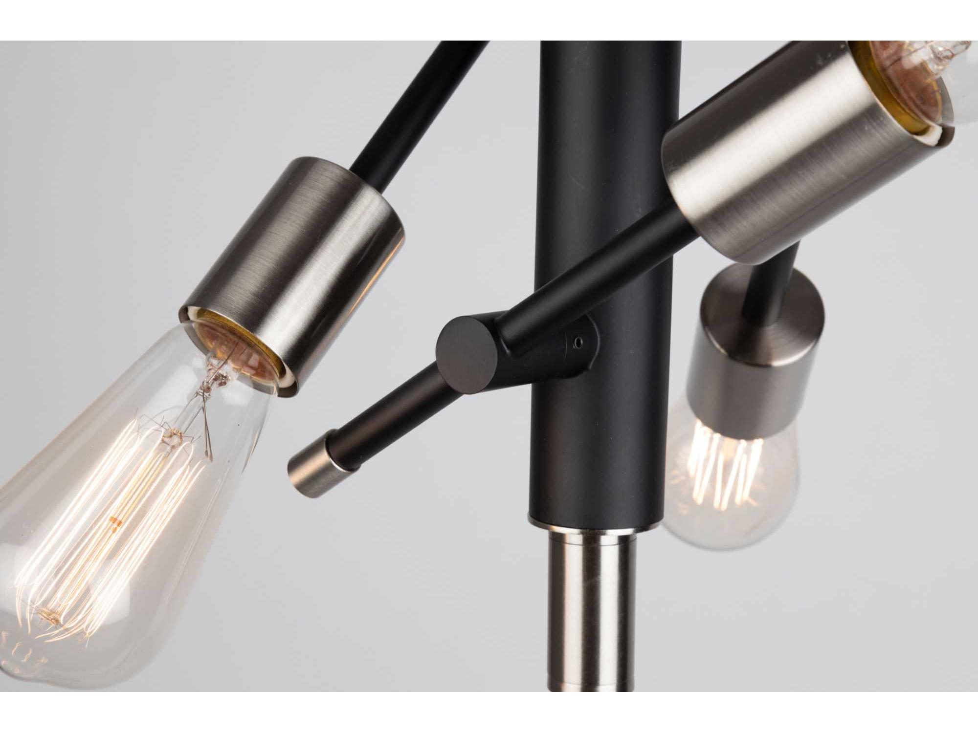 Artcraft Truro 3-Light Black Brushed Nickel LED Semi Flush Mount