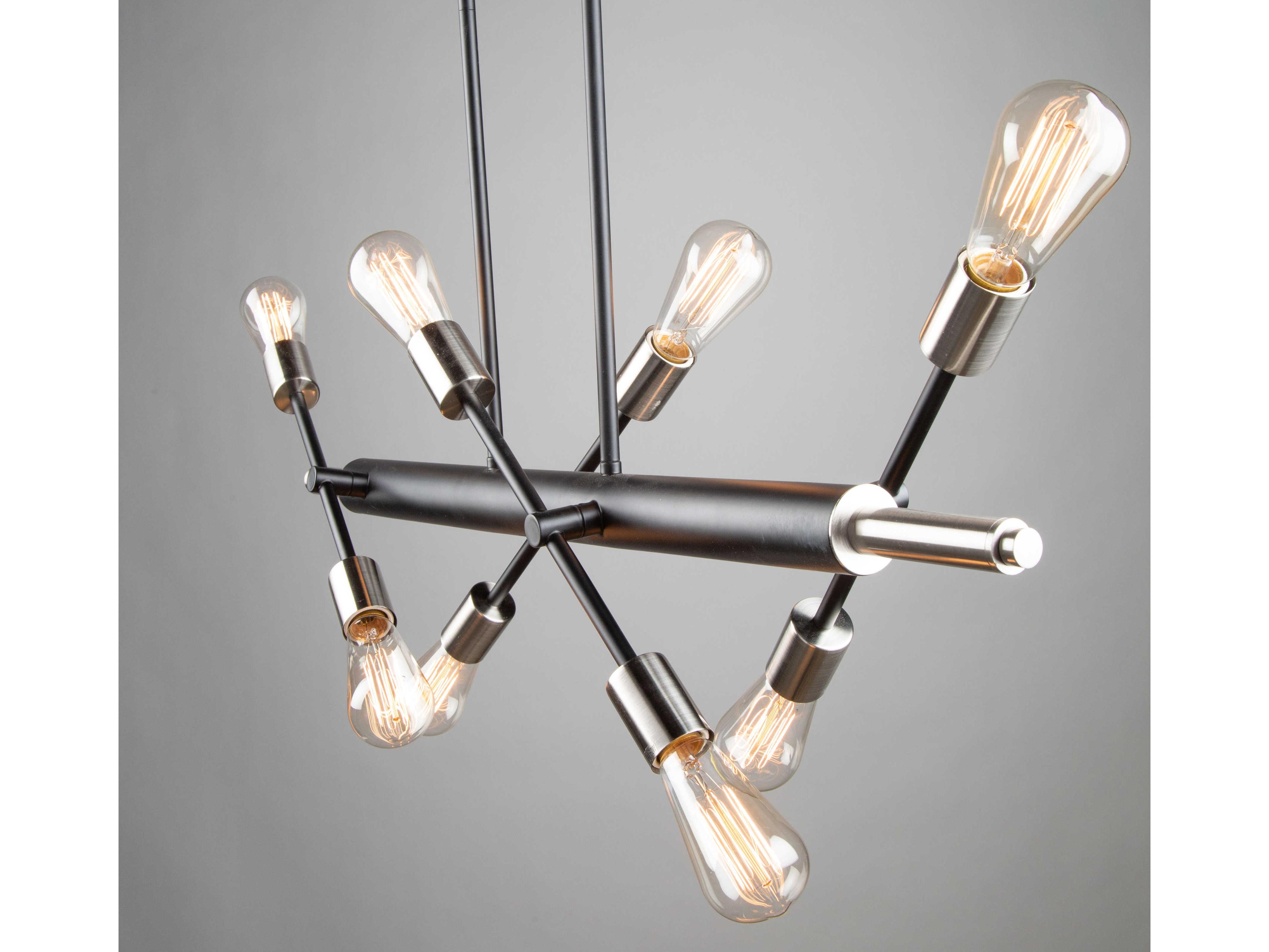 Artcraft Truro 8-Light Black Brushed Nickel LED Island Pendant