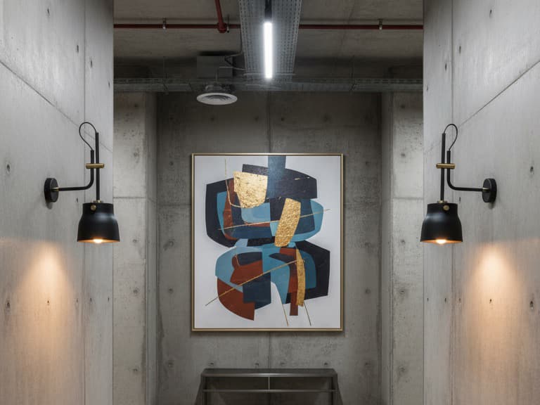 Artcraft Euro Industrial 1-Light Matte Black Harvest Brass LED Wall Sconce