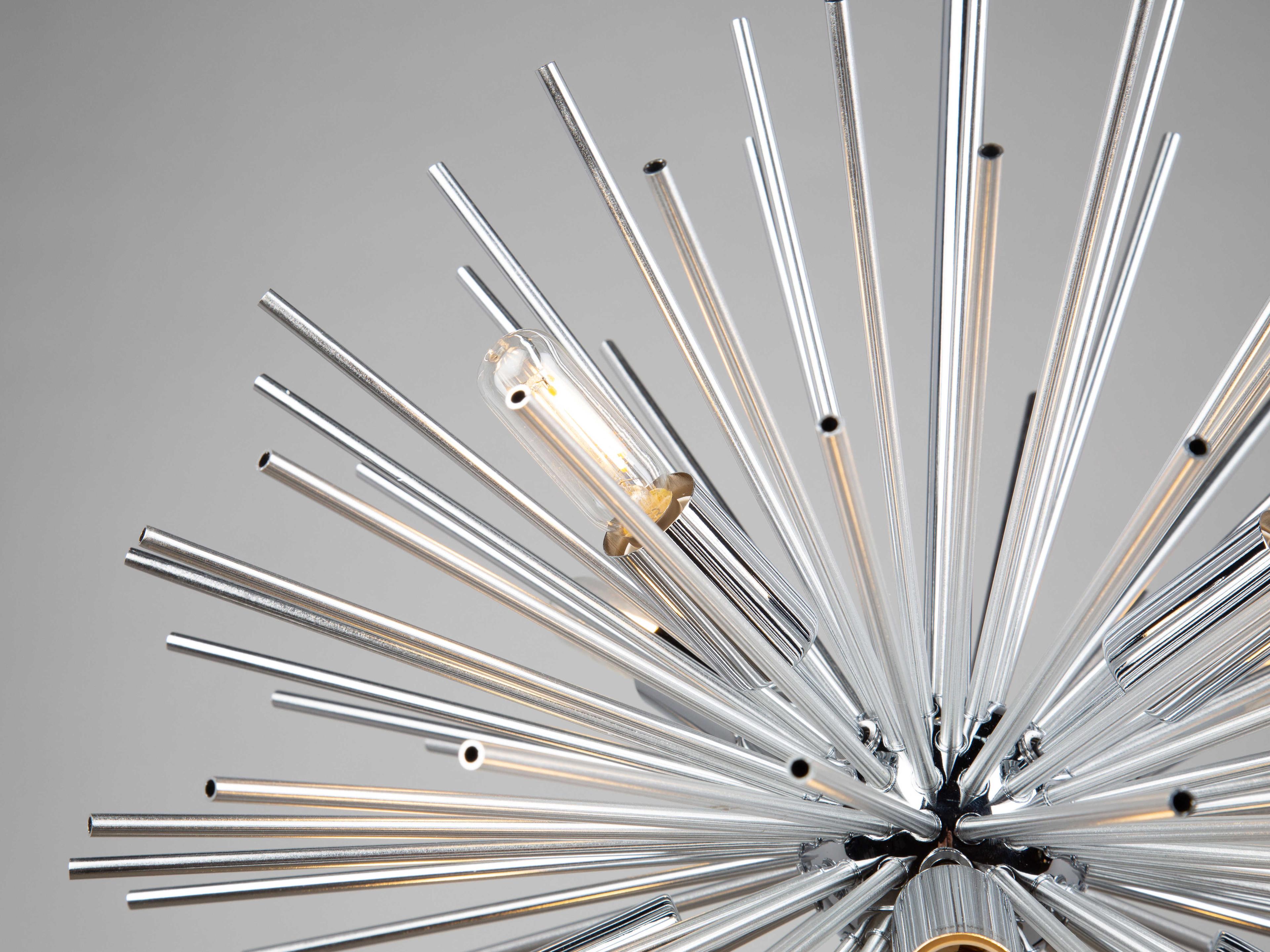Artcraft Sunburst 8-Light Chrome Sputnik Pendant