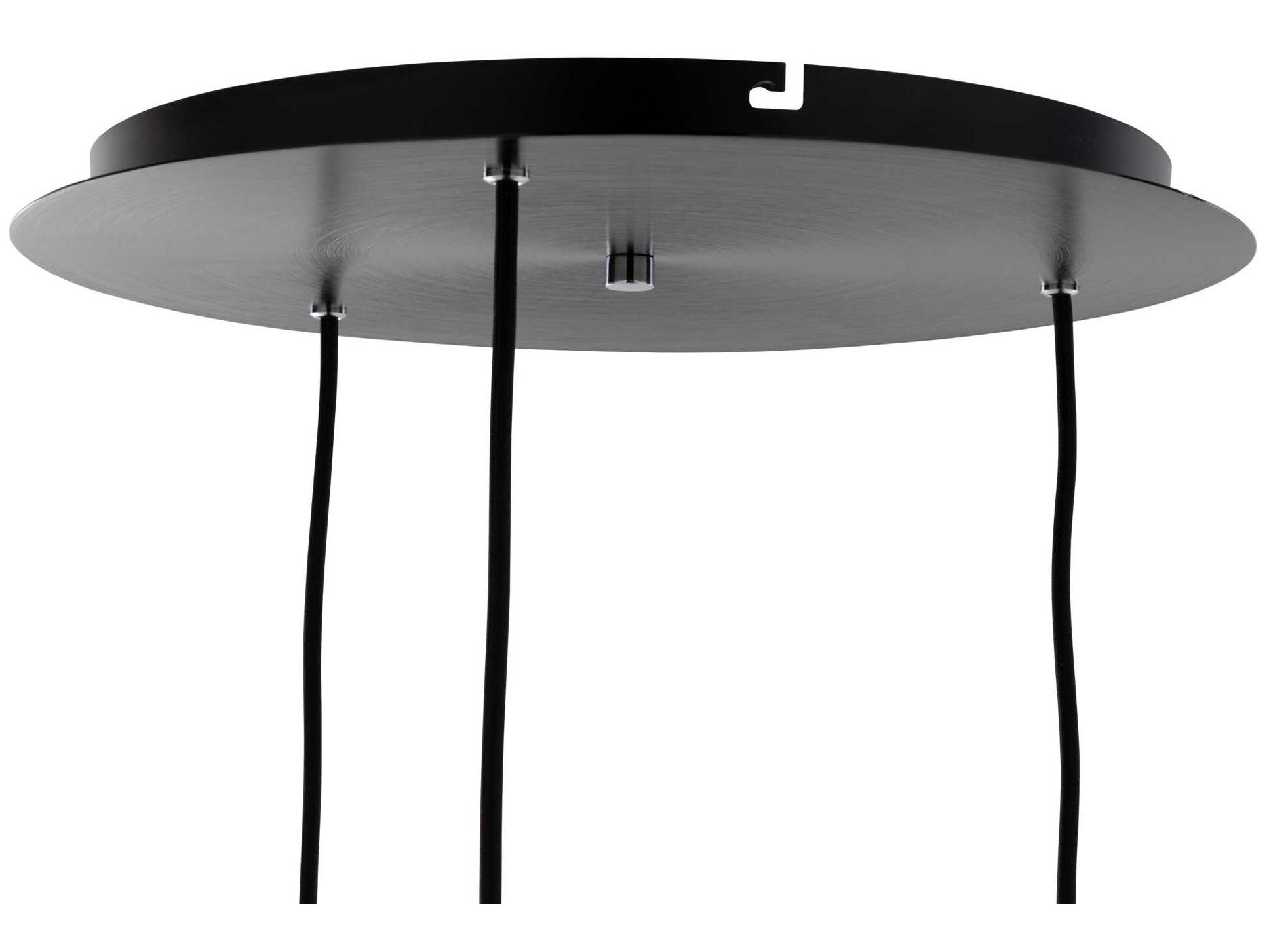 Artcraft Henley 3-Light Satin Black Smoke Glass Gray Cylinder Geometric Pendant