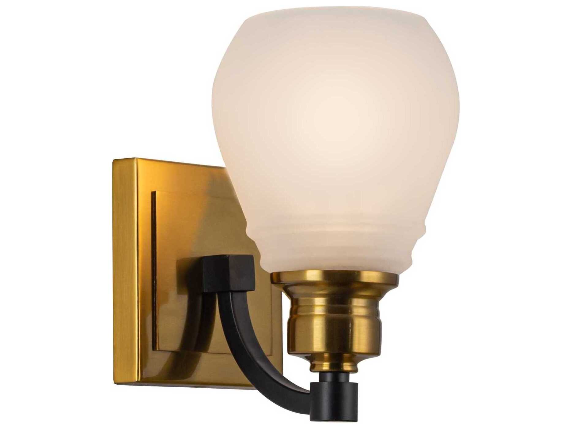 Artcraft Nelson 1-Light Brass Black Wall Sconce