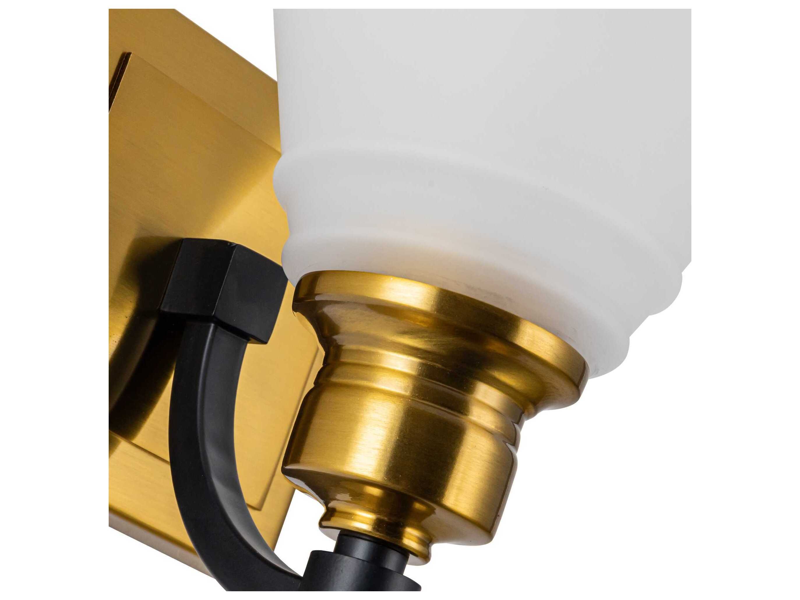 Artcraft Nelson 1-Light Brass Black Wall Sconce