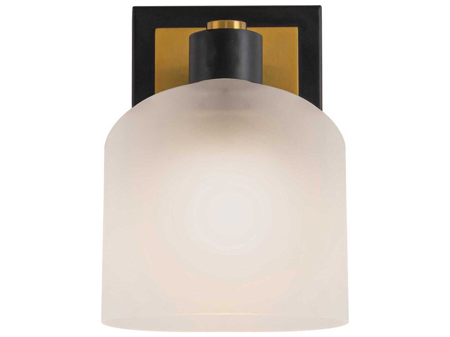 Artcraft Lyndon 1-Light Black Brushed Brass Wall Sconce