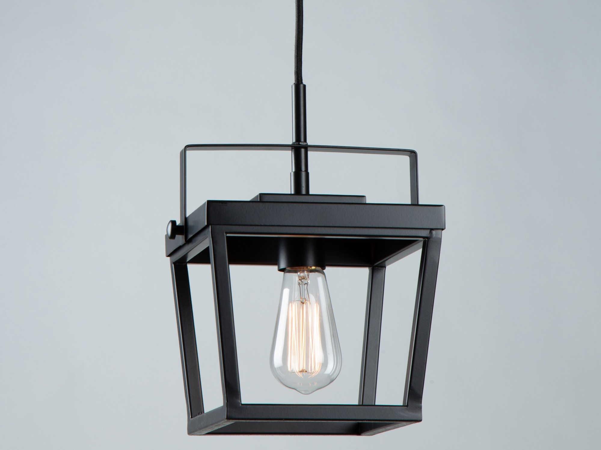 Artcraft Carriage 1-Light Black LED Geometric Mini Pendant