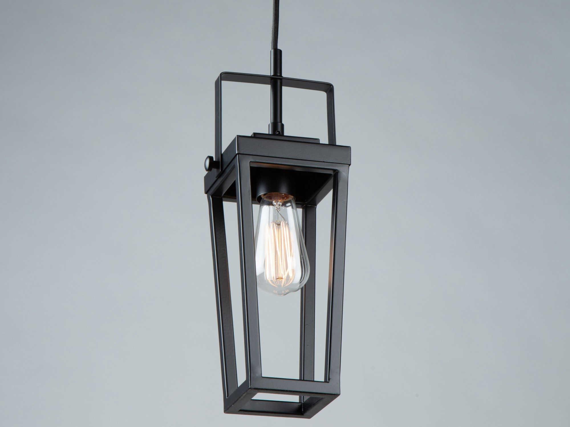 Artcraft Carriage 1-Light Black LED Geometric Mini Pendant