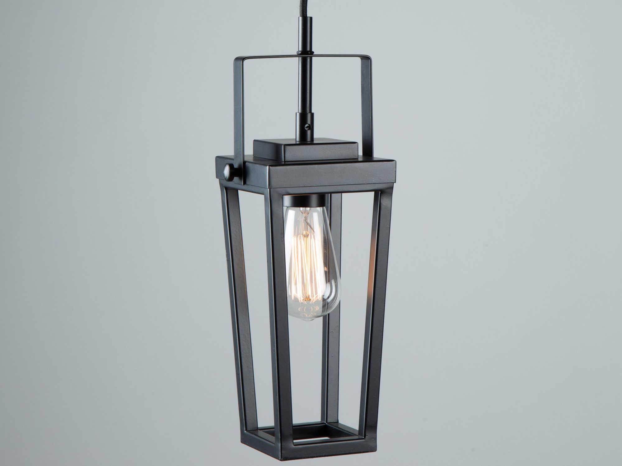 Artcraft Carriage 1-Light Black LED Geometric Mini Pendant