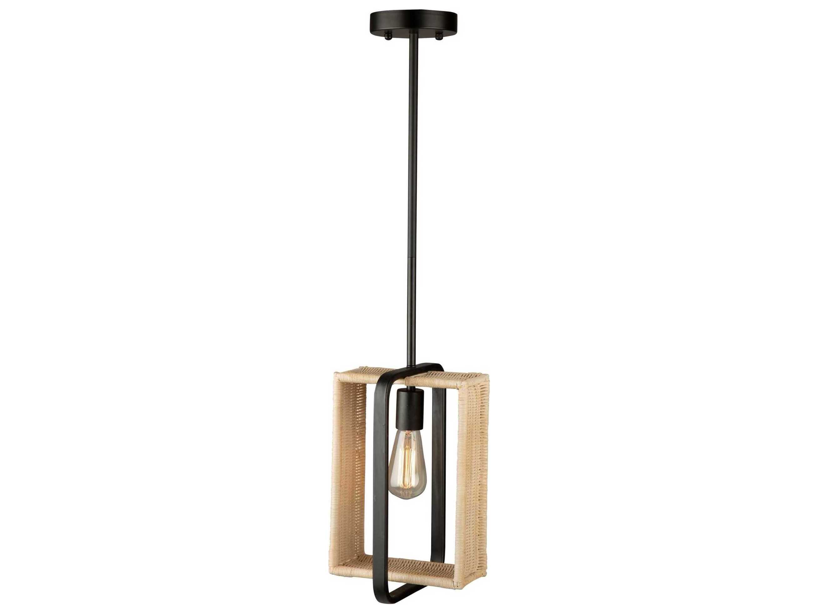 Artcraft Perris 1-Light Black Mini Pendant