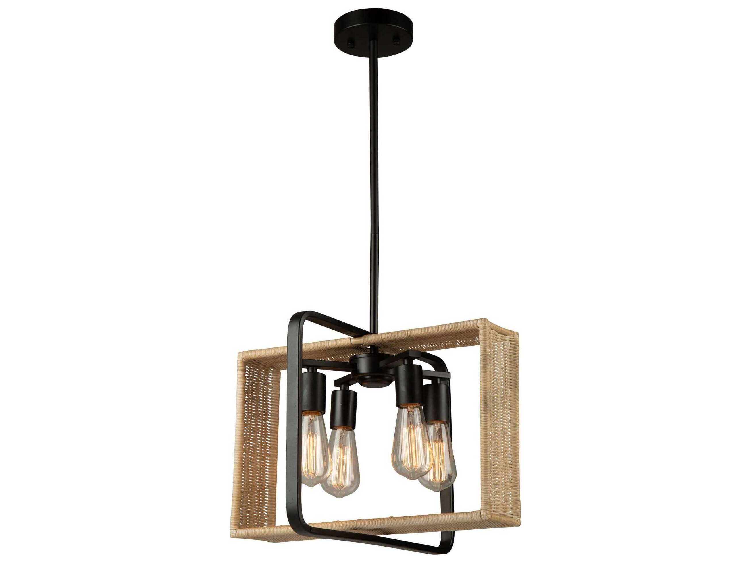 Artcraft Perris 4-Light Black Pendant