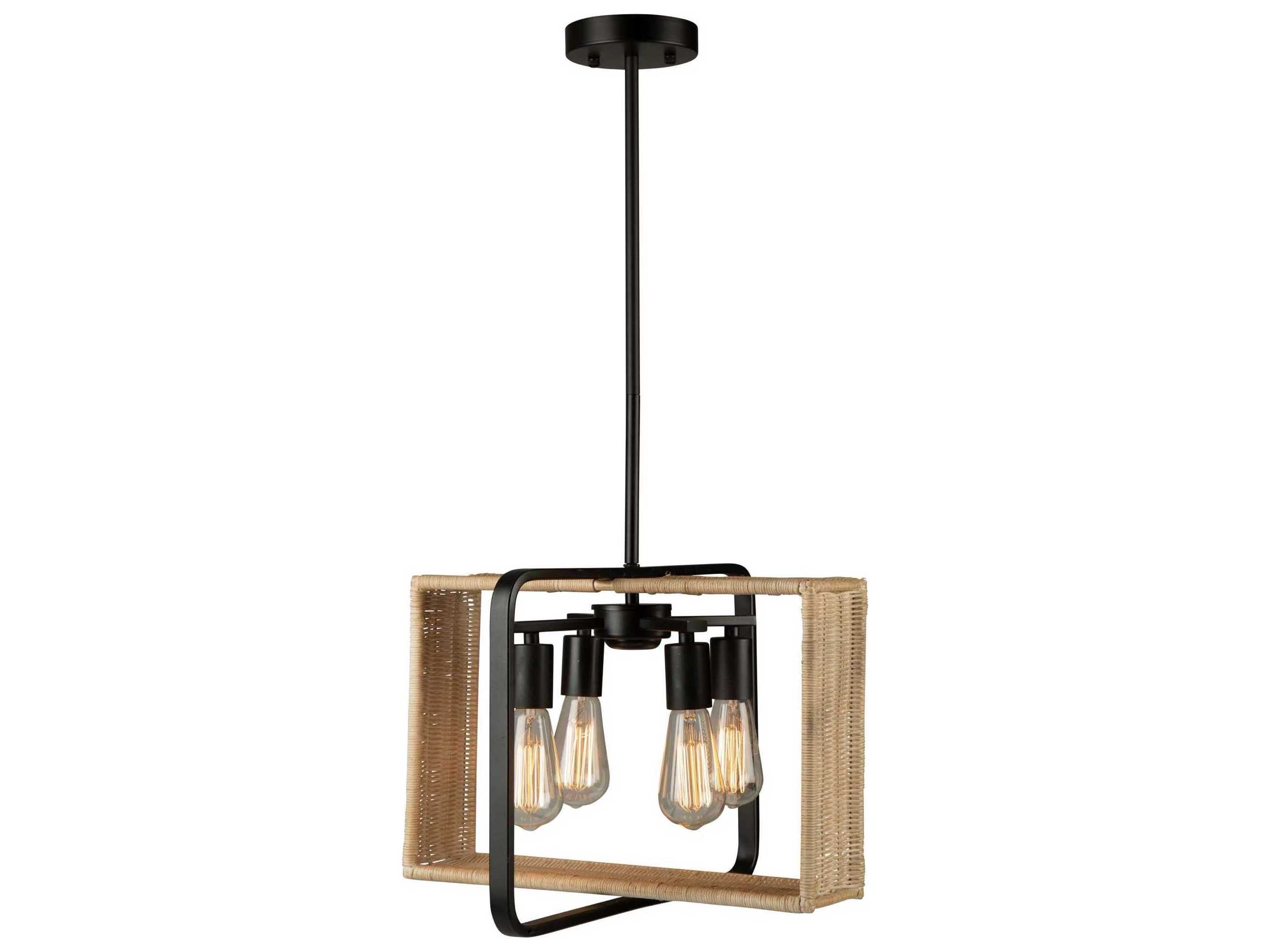 Artcraft Perris 4-Light Black Pendant