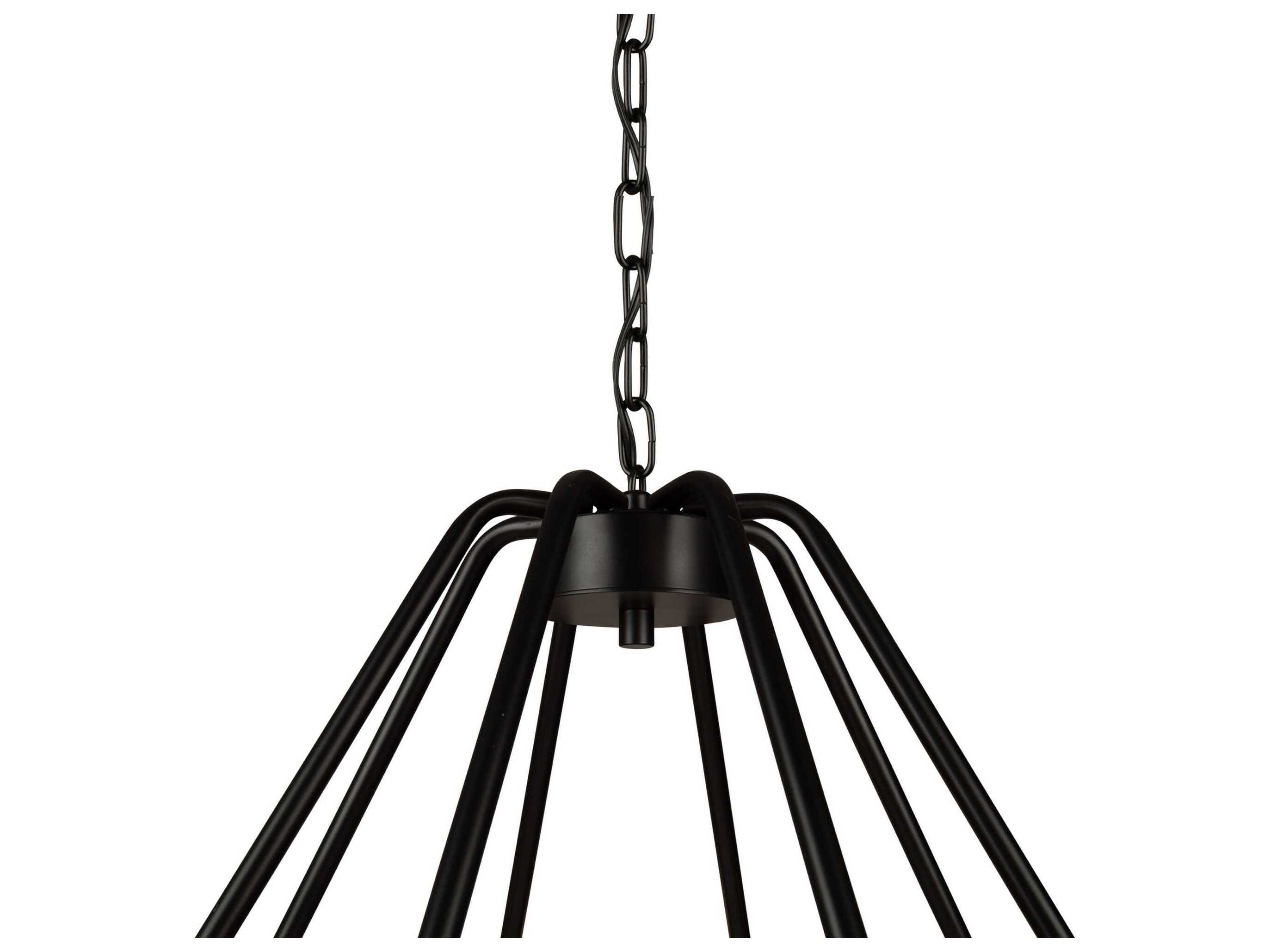 Artcraft Perris 8-Light Black Round Chandelier