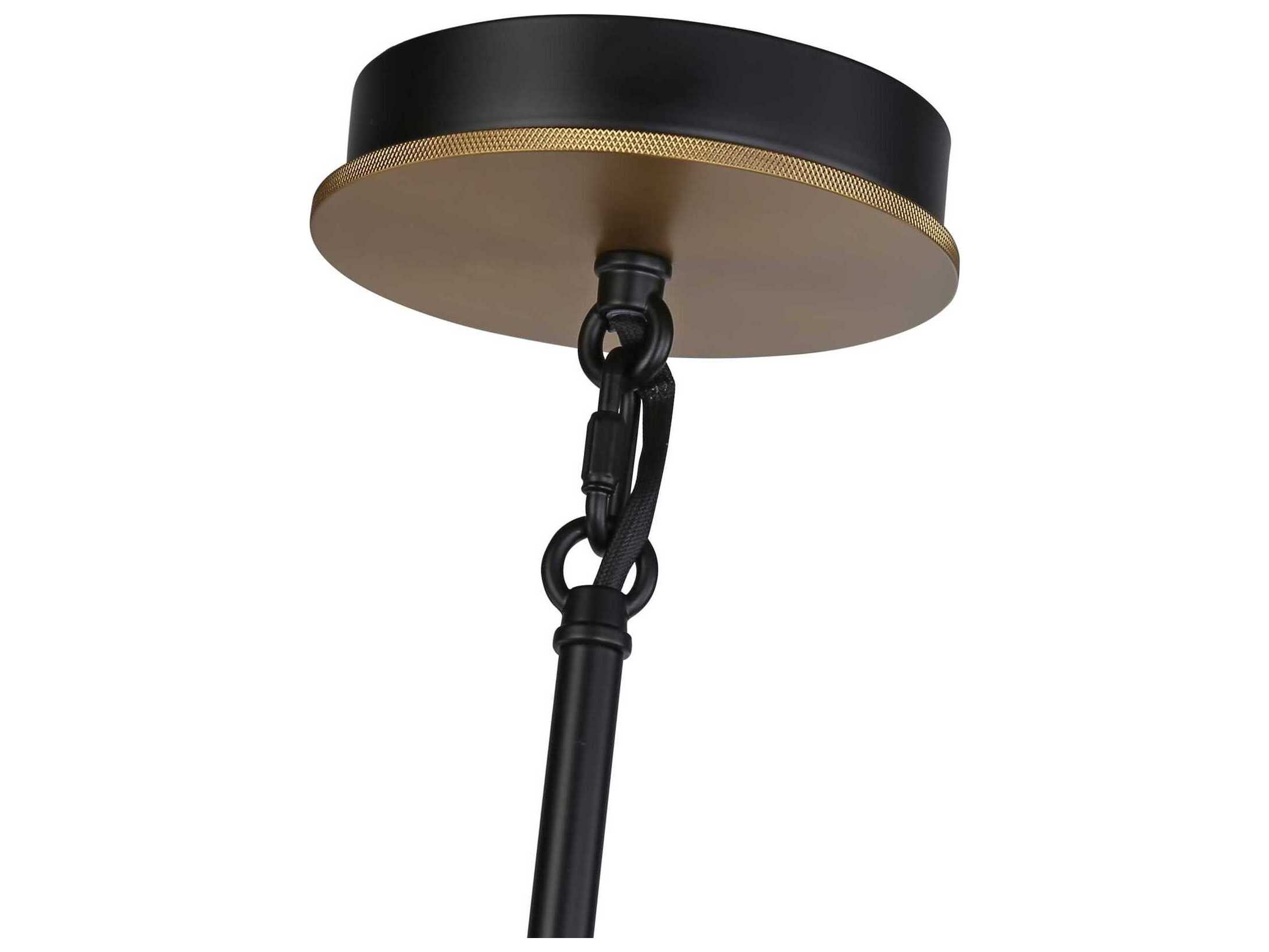 Artcraft Cheshire 1-Light Black Brass Glass Bowl Mini Pendant