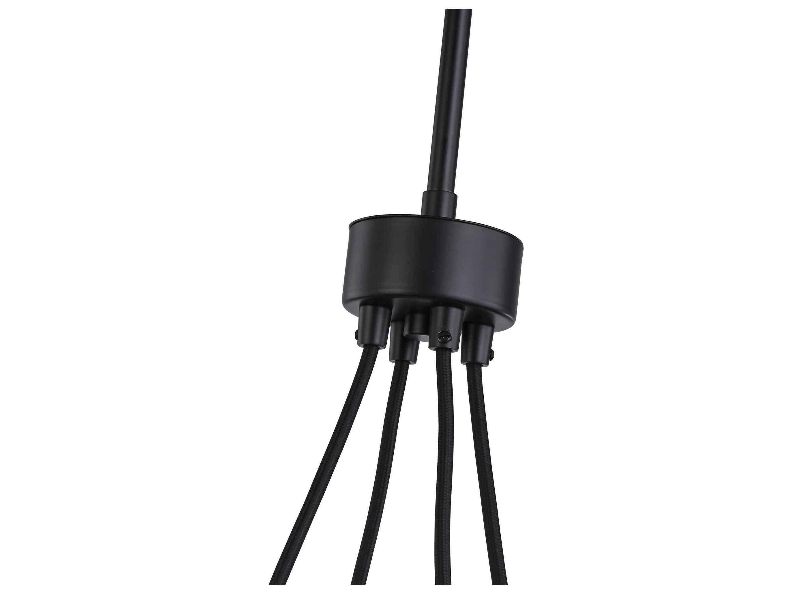 Artcraft Cheshire 5-Light Black Brass Glass Bowl Chandelier