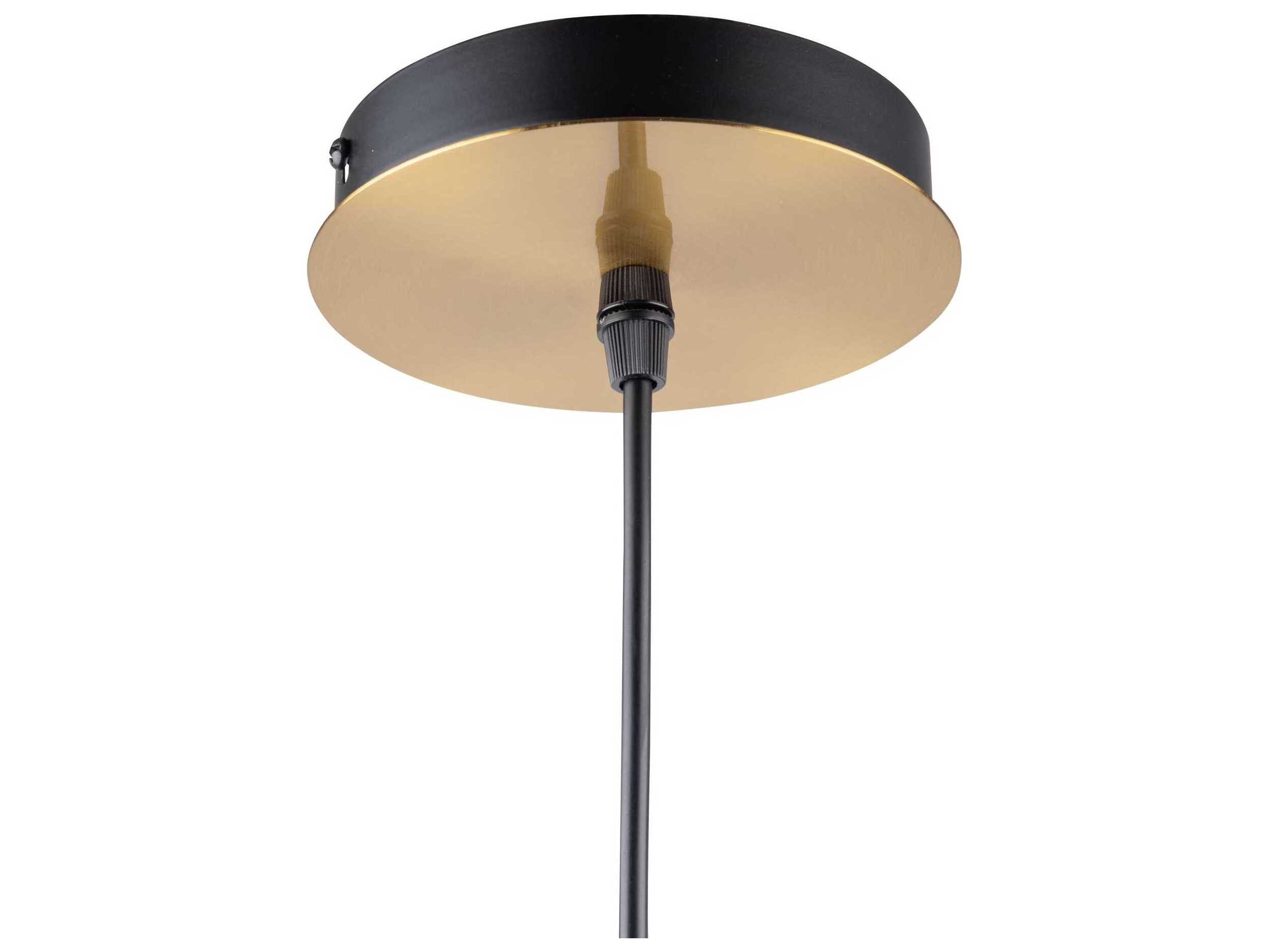 Artcraft Aurelia 1-Light Matte Black Brass Glass Globe Mini Pendant