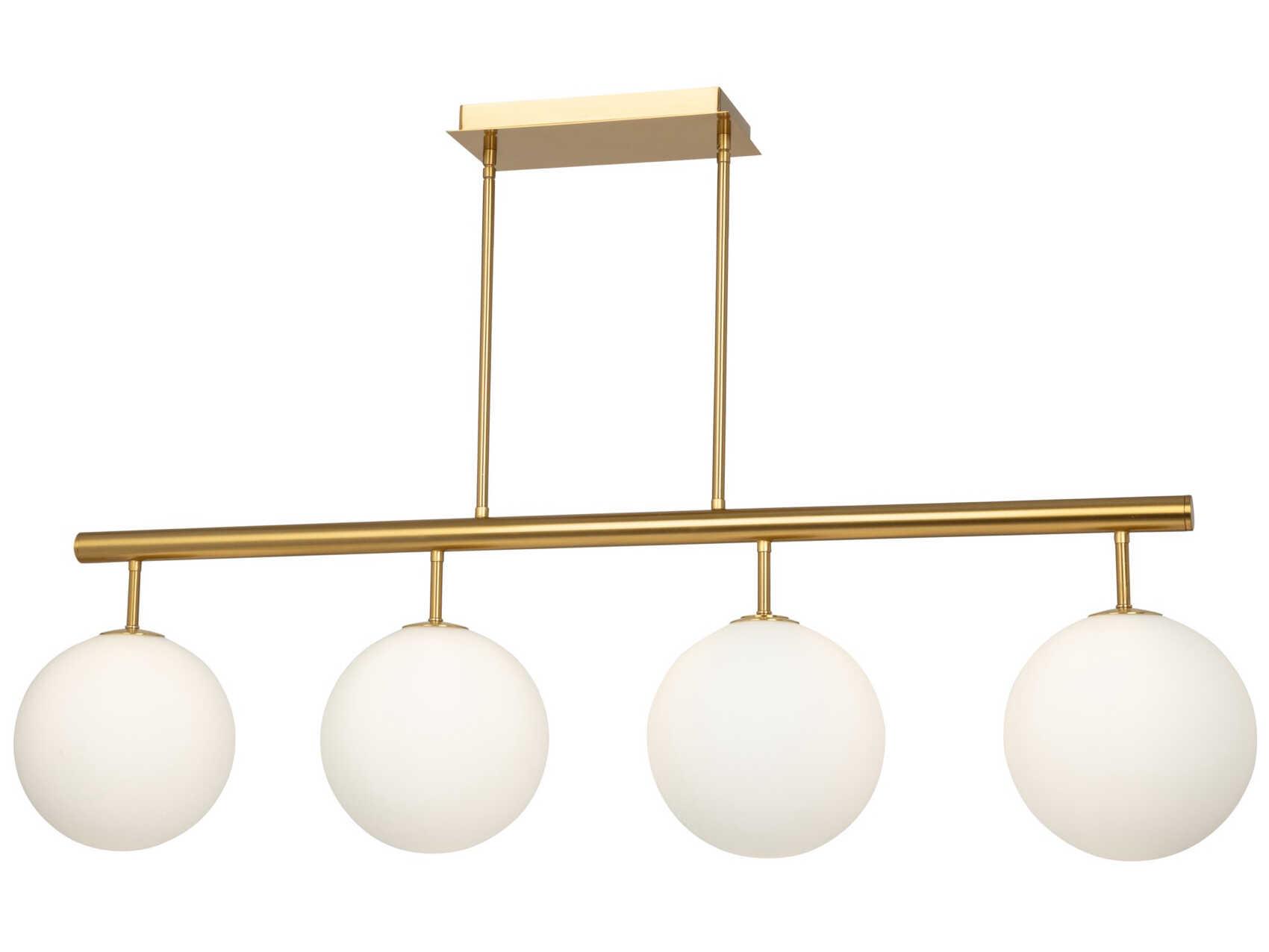 Artcraft Aurelia 4-Light Brass Globe Island Pendant