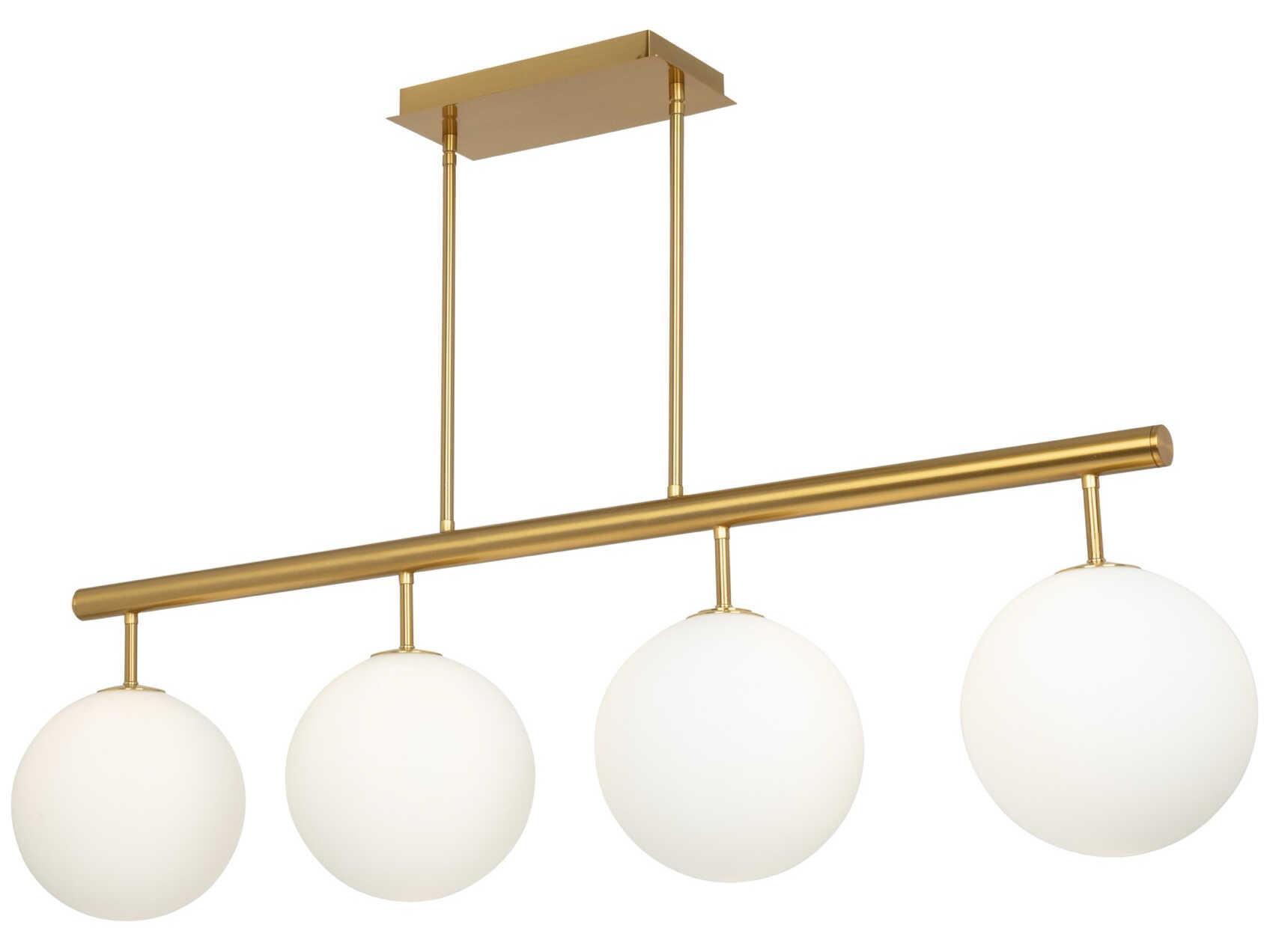 Artcraft Aurelia 4-Light Brass Globe Island Pendant