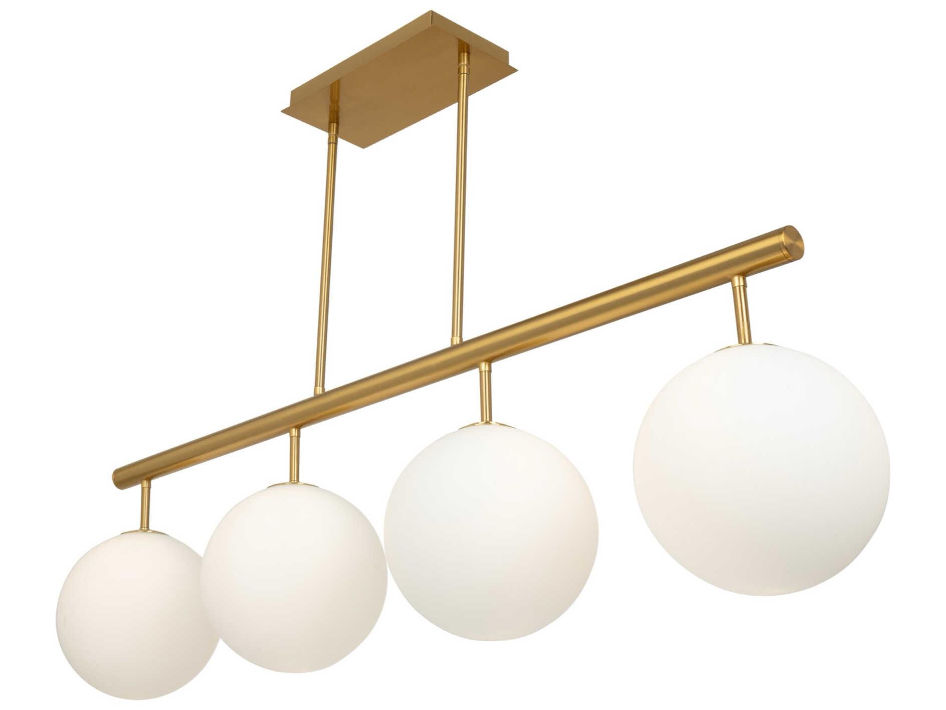 Artcraft Aurelia 4-Light Brass Globe Island Pendant