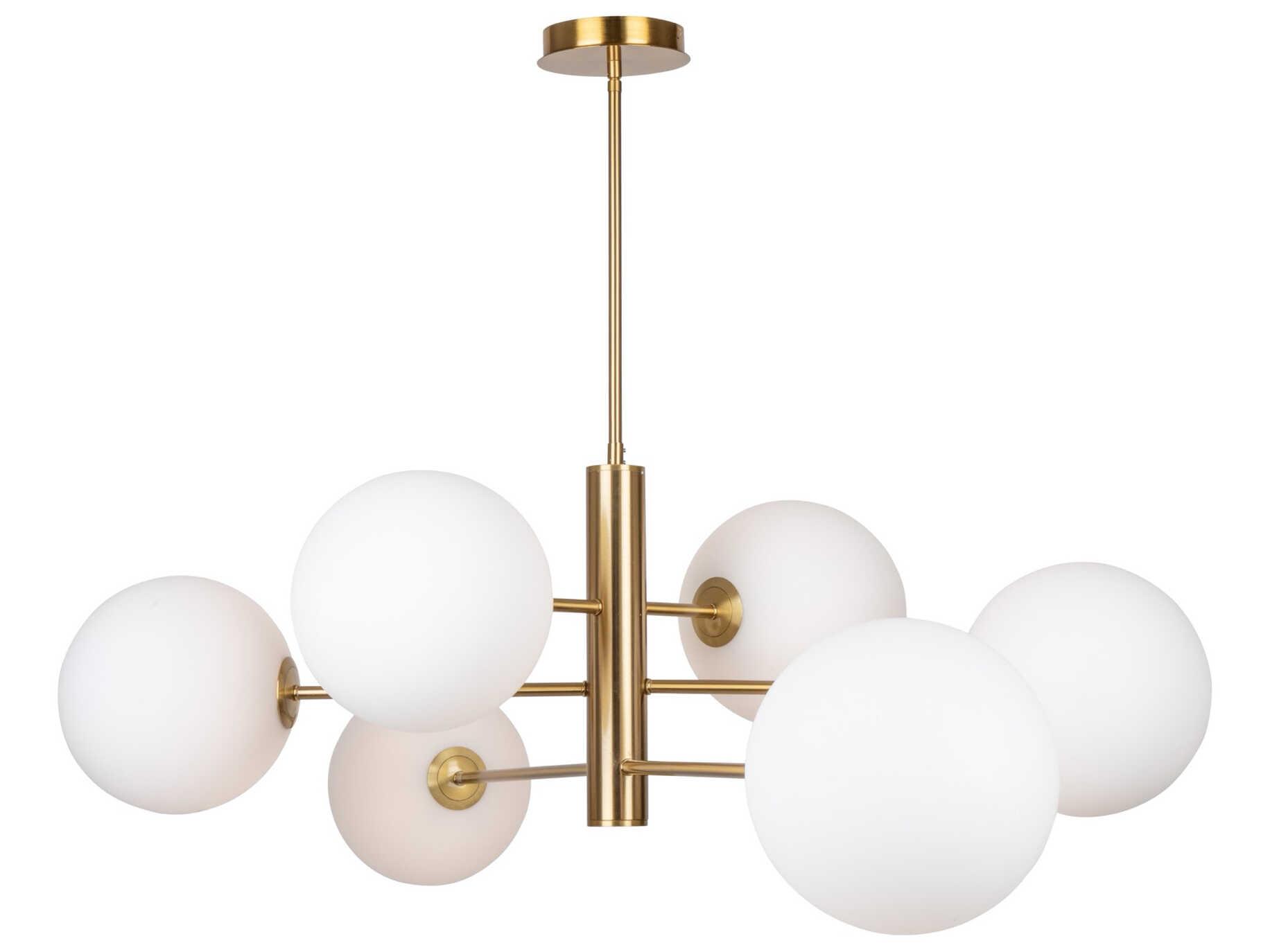 Artcraft Aurelia 6-Light Brass Globe Tiered Chandelier