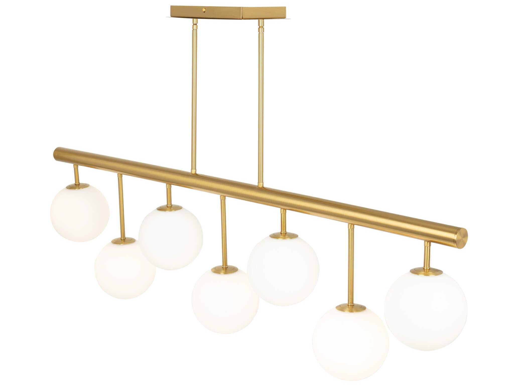 Artcraft Aurelia 7-Light Brass Globe Island Pendant
