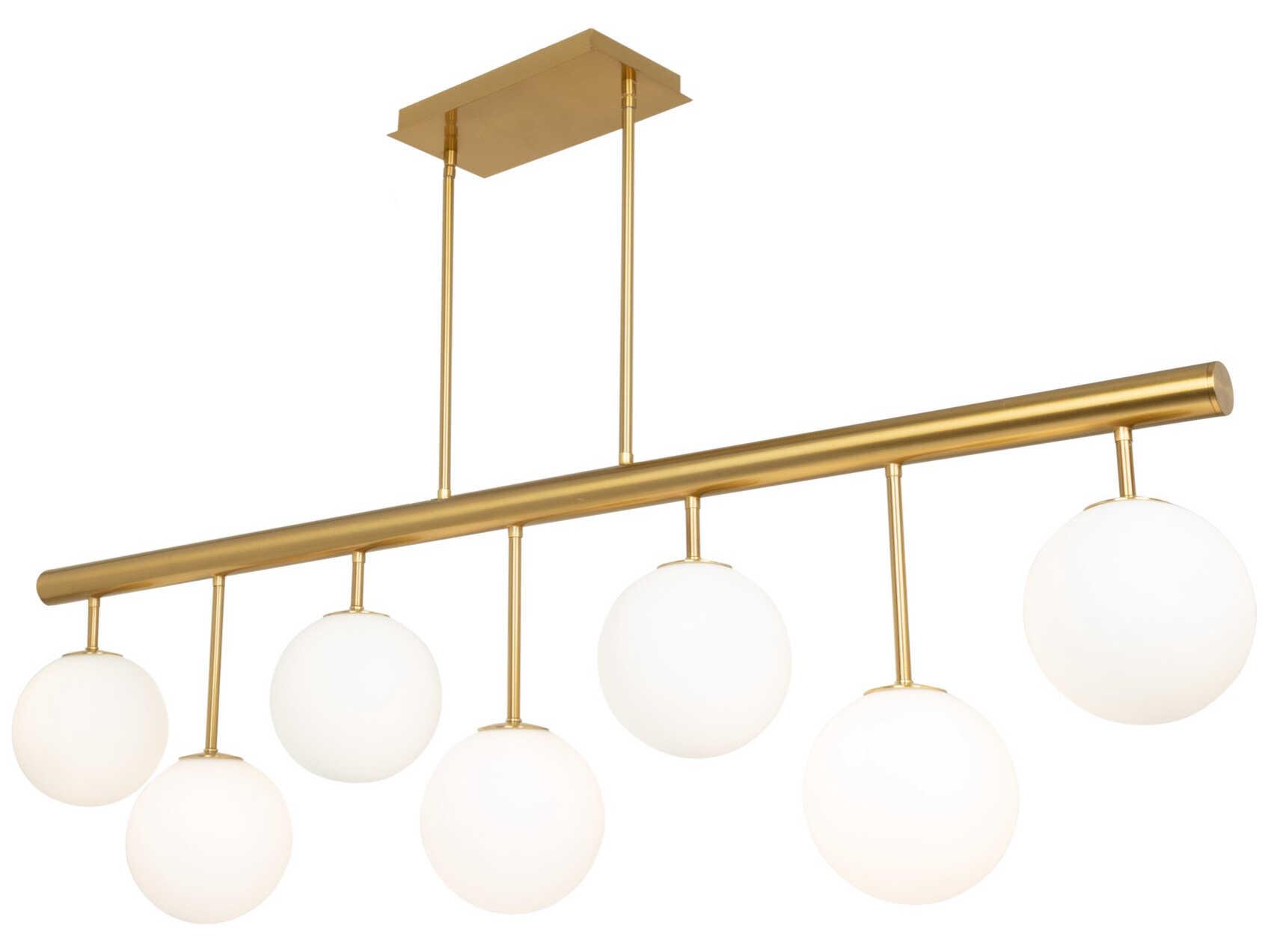 Artcraft Aurelia 7-Light Brass Globe Island Pendant
