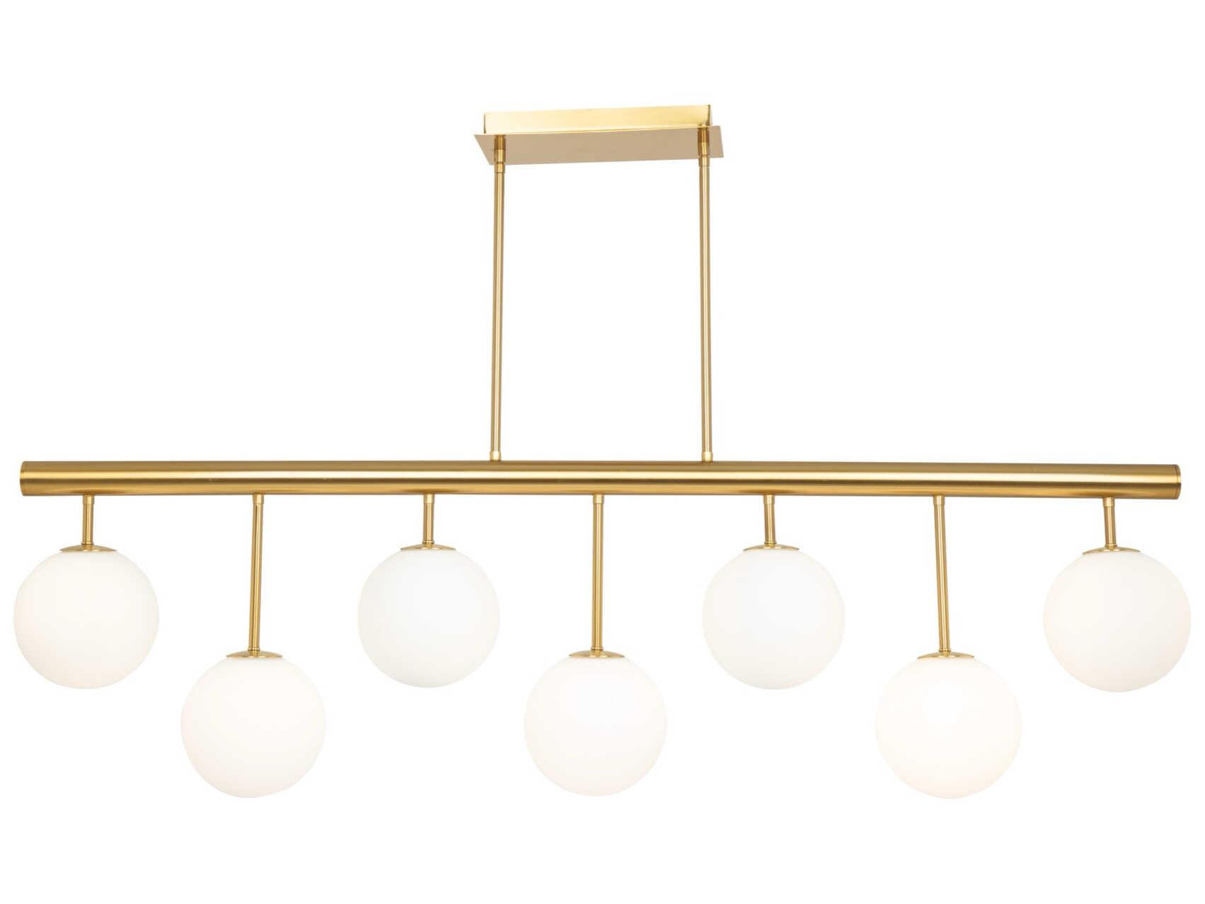 Artcraft Aurelia 7-Light Brass Globe Island Pendant