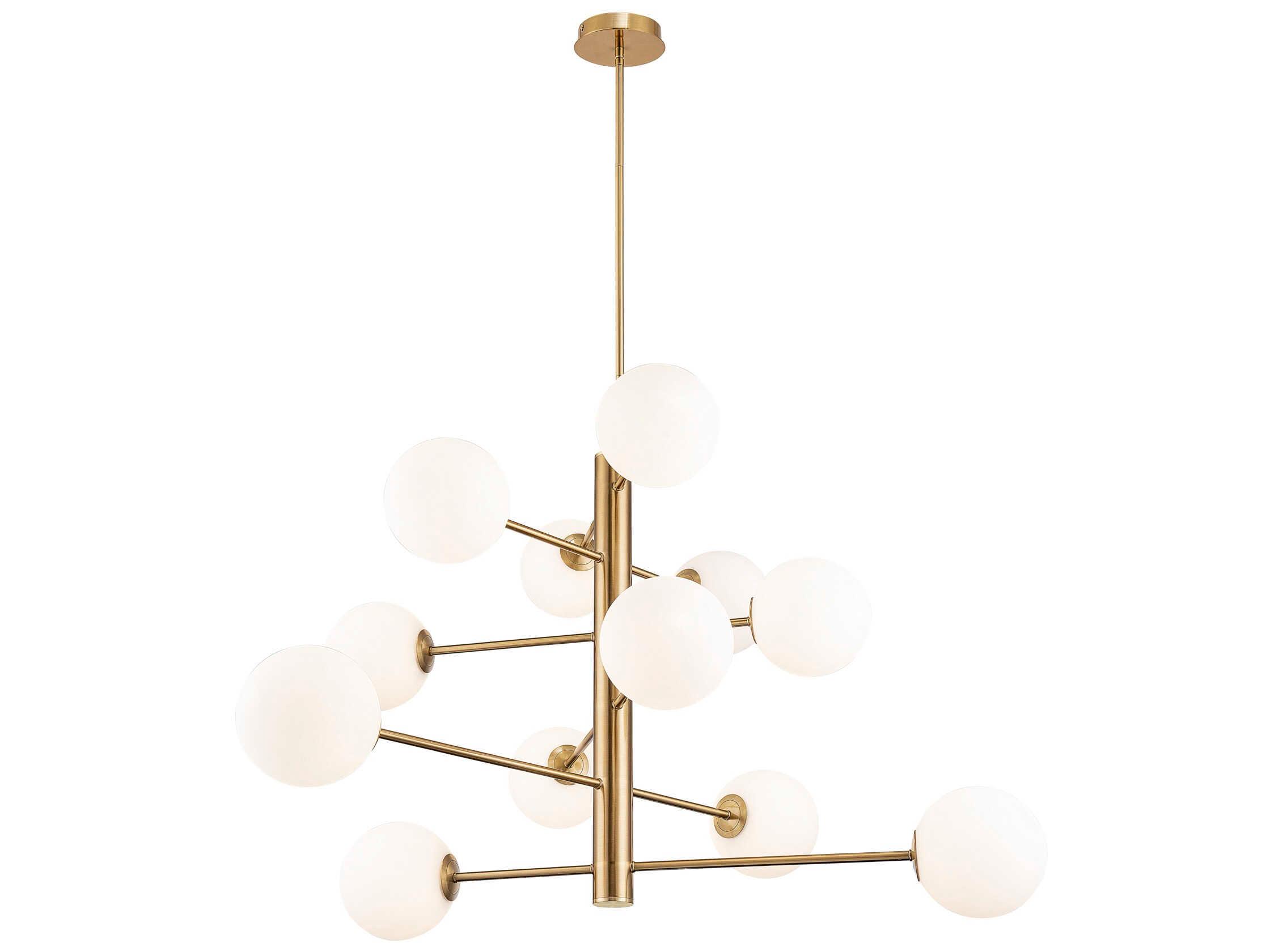Artcraft Aurelia 12-Light Brass Globe Chandelier