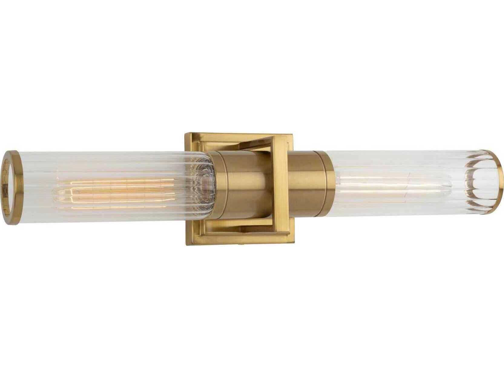 Artcraft Positano 2-Light Brushed Brass Vanity Light