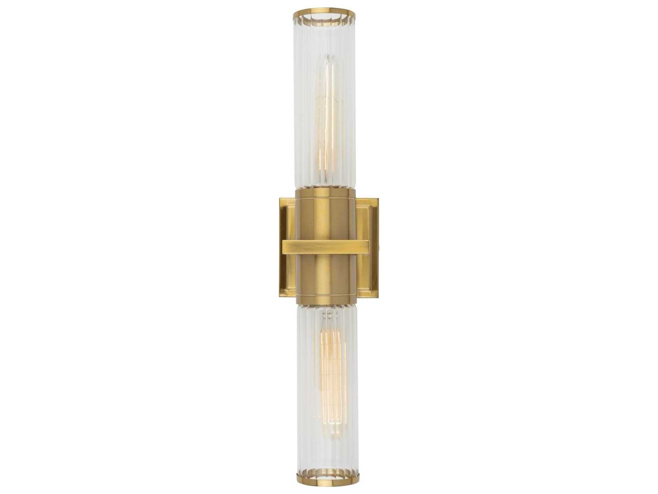 Artcraft Positano 2-Light Brushed Brass Vanity Light