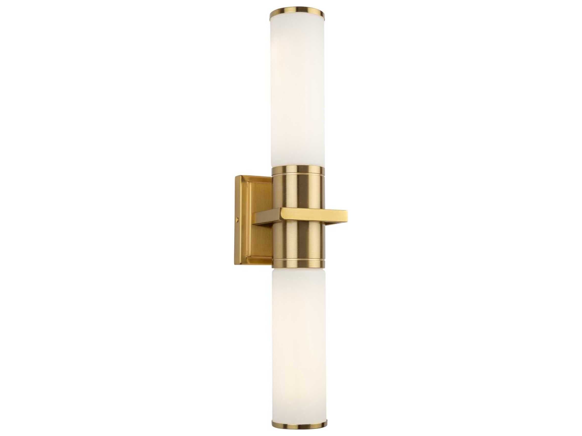 Artcraft Positano 2-Light Brushed Brass Vanity Light