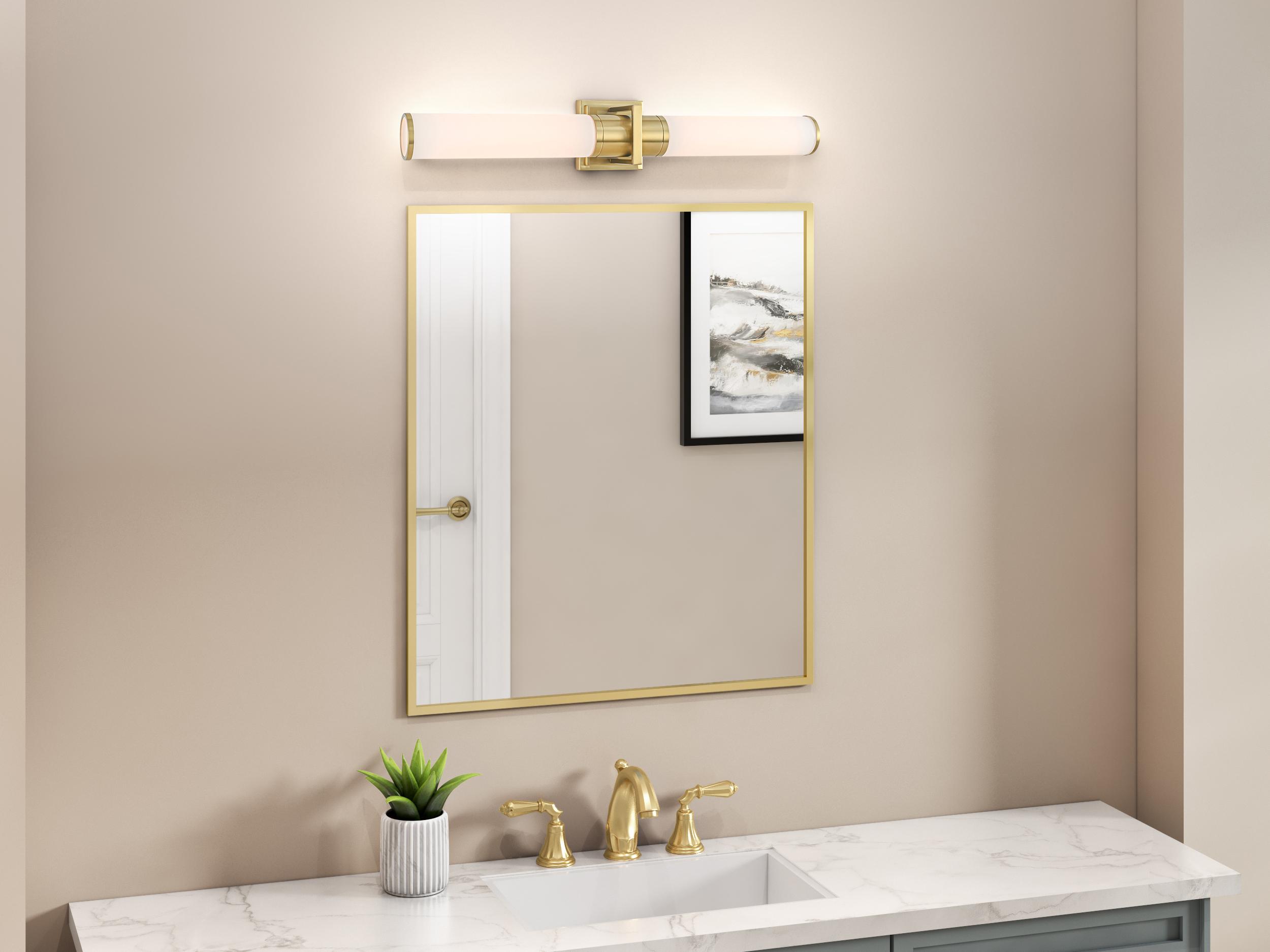 Artcraft Positano 2-Light Satin Brass Vanity Light