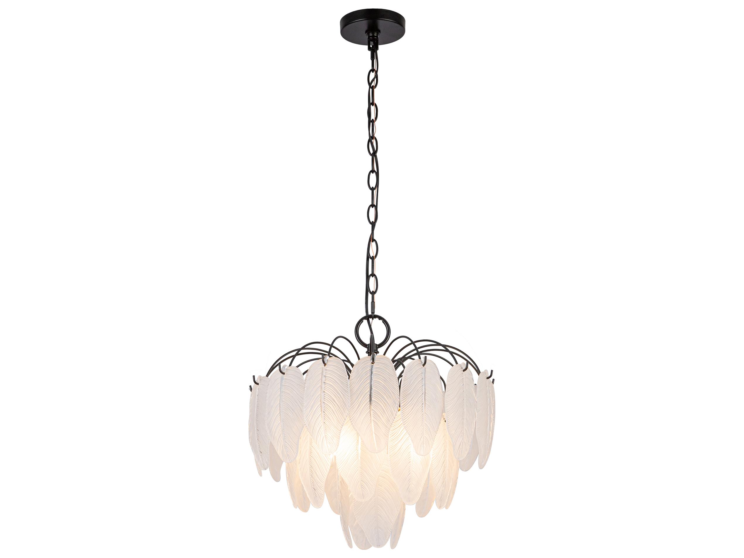 Artcraft Alessia 4-Light Black Chandelier