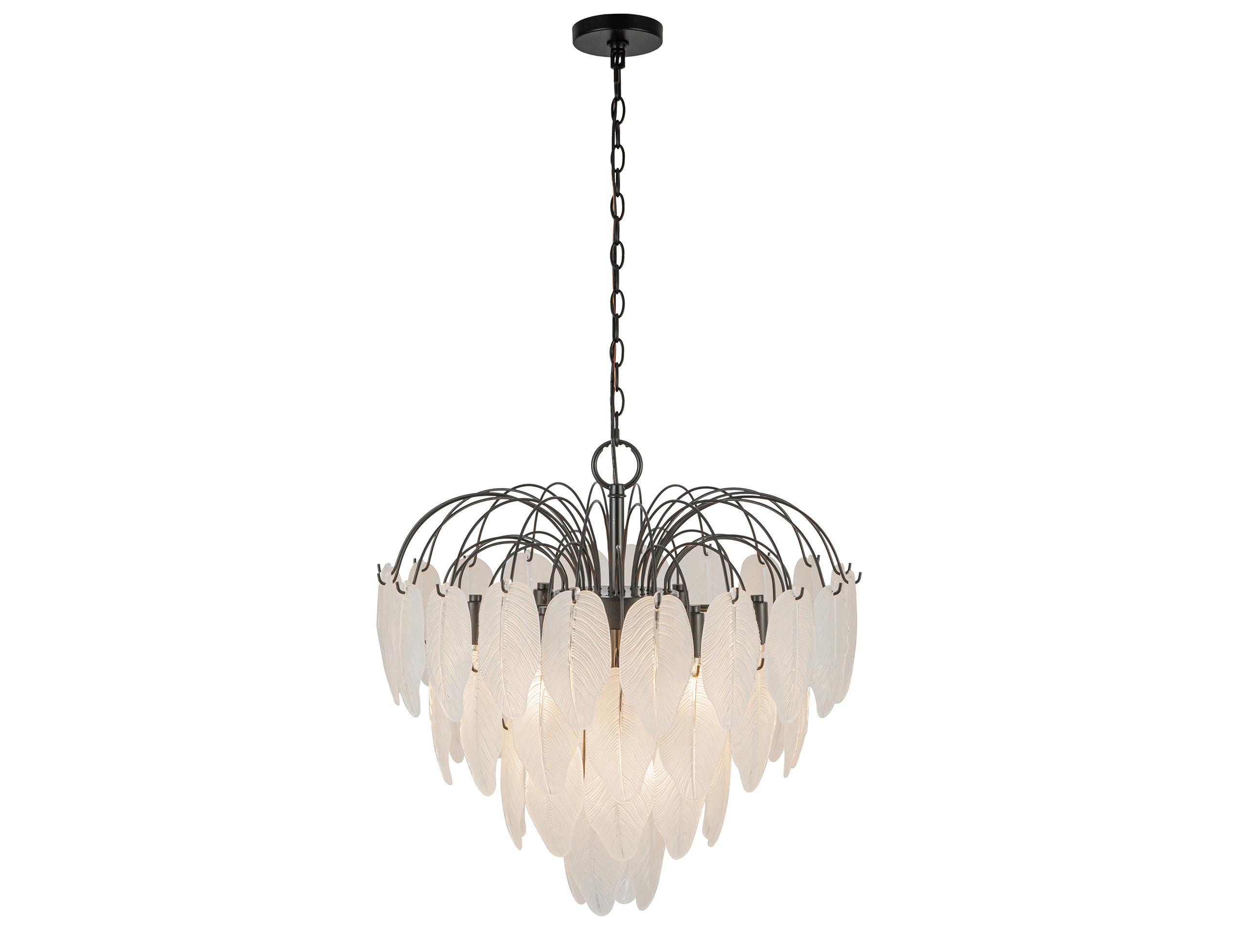 Artcraft Alessia 10-Light Black Tiered Chandelier
