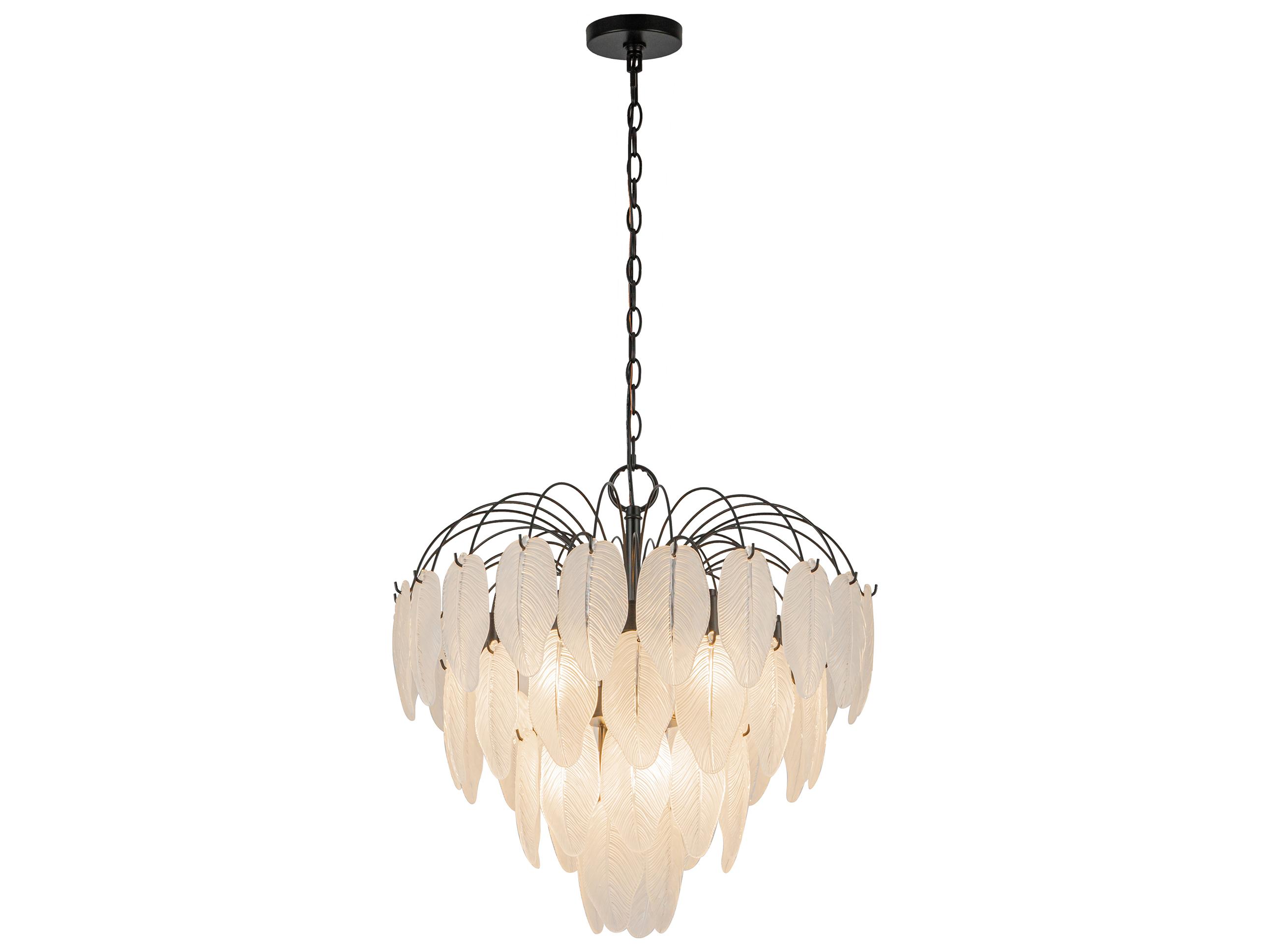 Artcraft Alessia 10-Light Black Tiered Chandelier