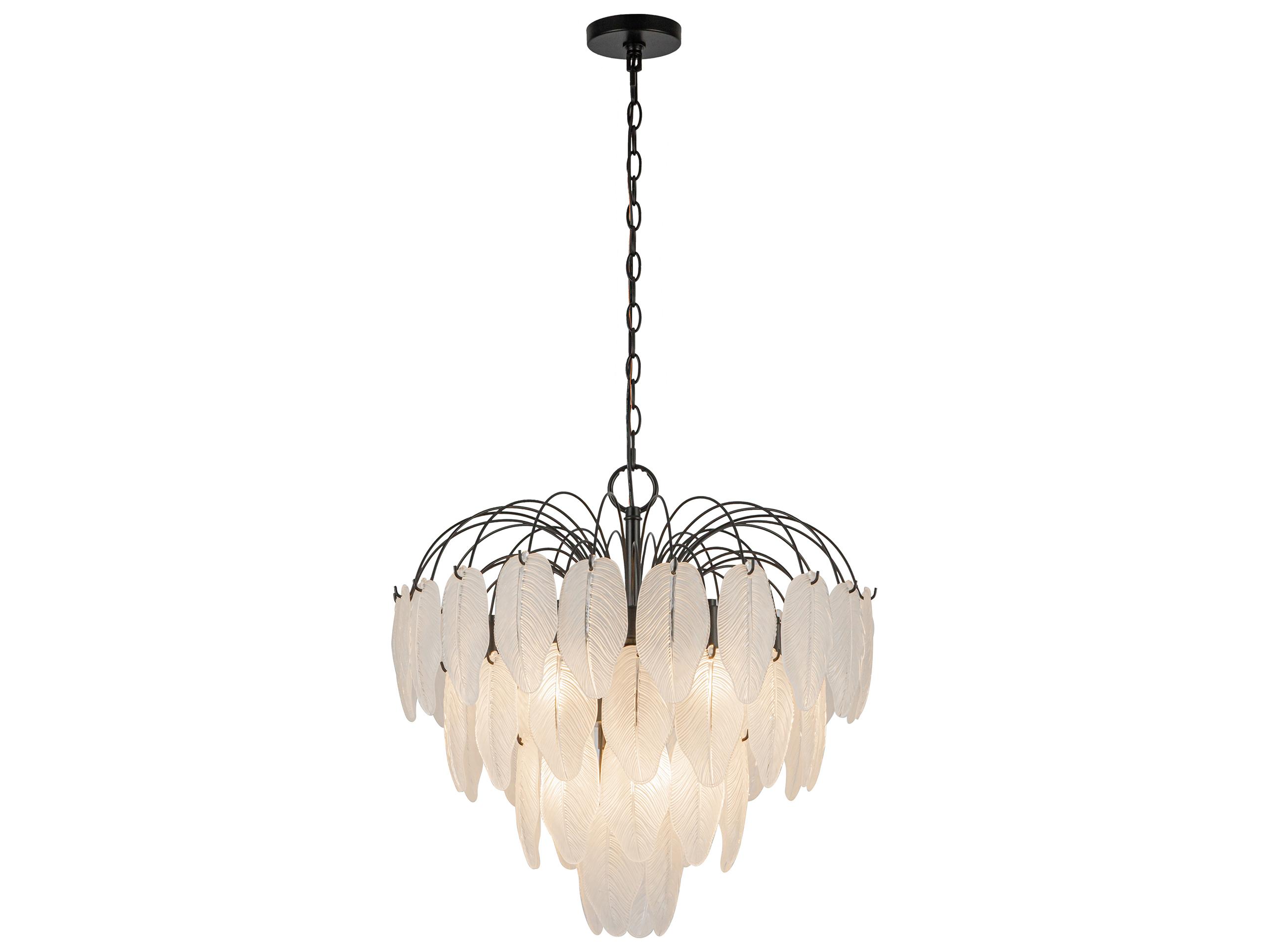 Artcraft Alessia 10-Light Black Tiered Chandelier