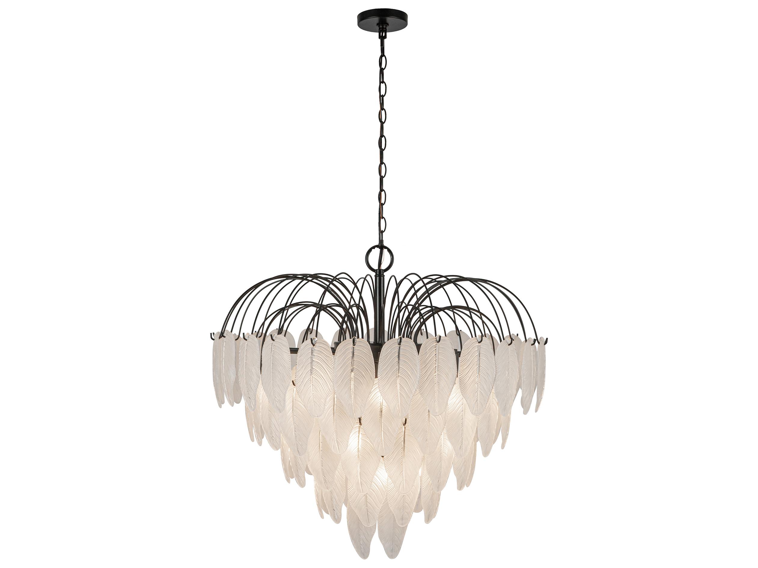 Artcraft Alessia 19-Light Black Tiered Chandelier