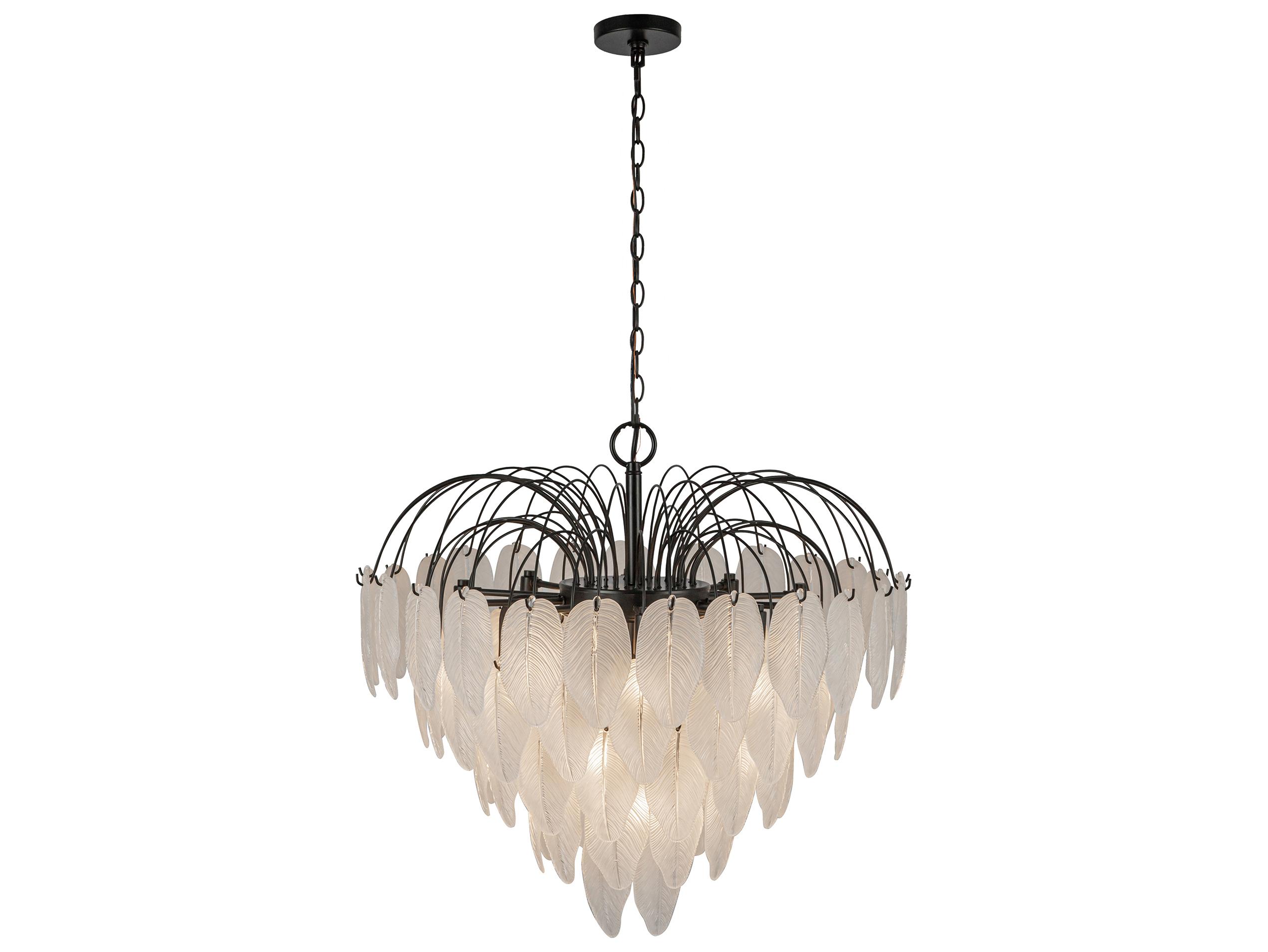 Artcraft Alessia 19-Light Black Tiered Chandelier