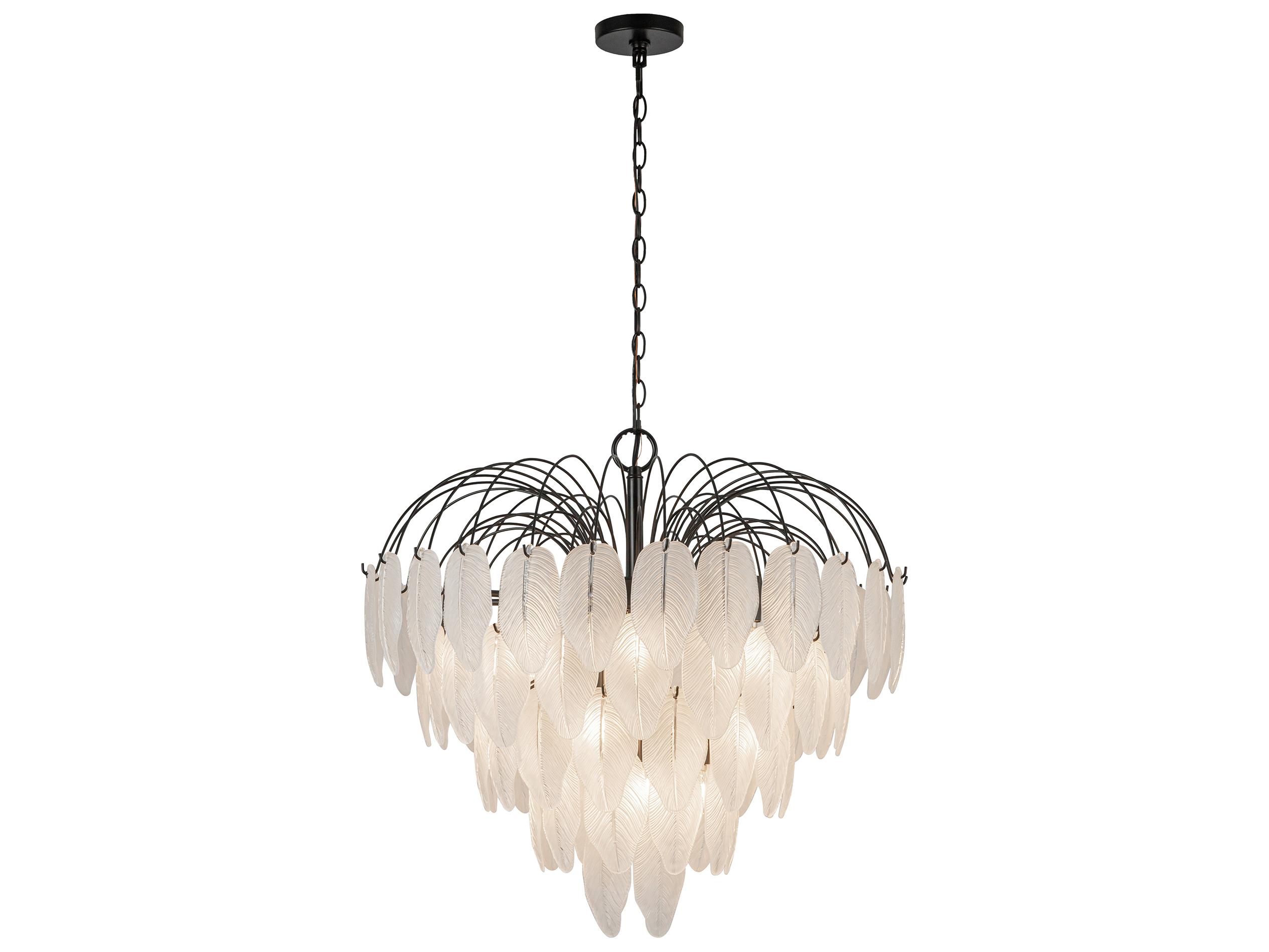 Artcraft Alessia 19-Light Black Tiered Chandelier