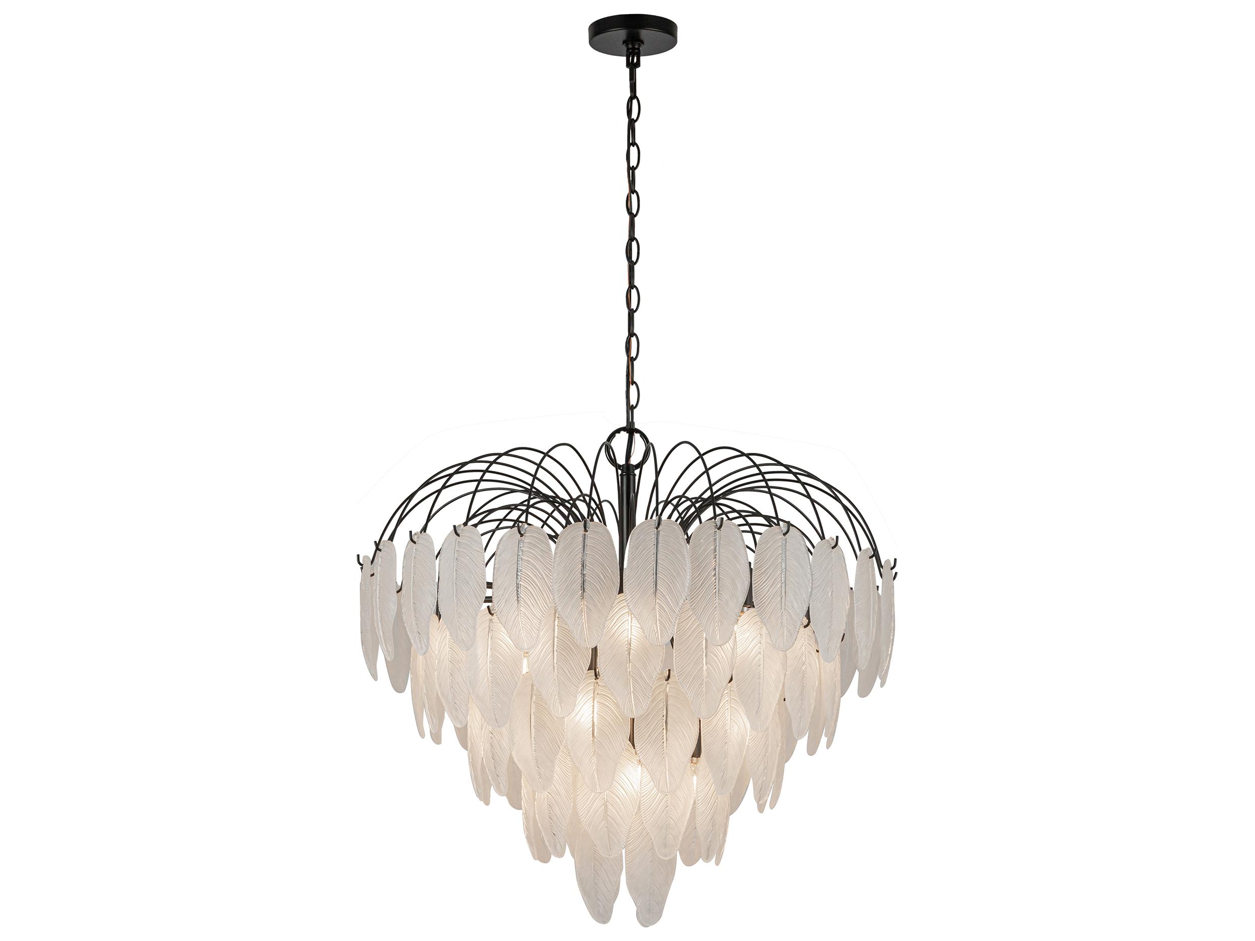 Artcraft Alessia 19-Light Black Tiered Chandelier