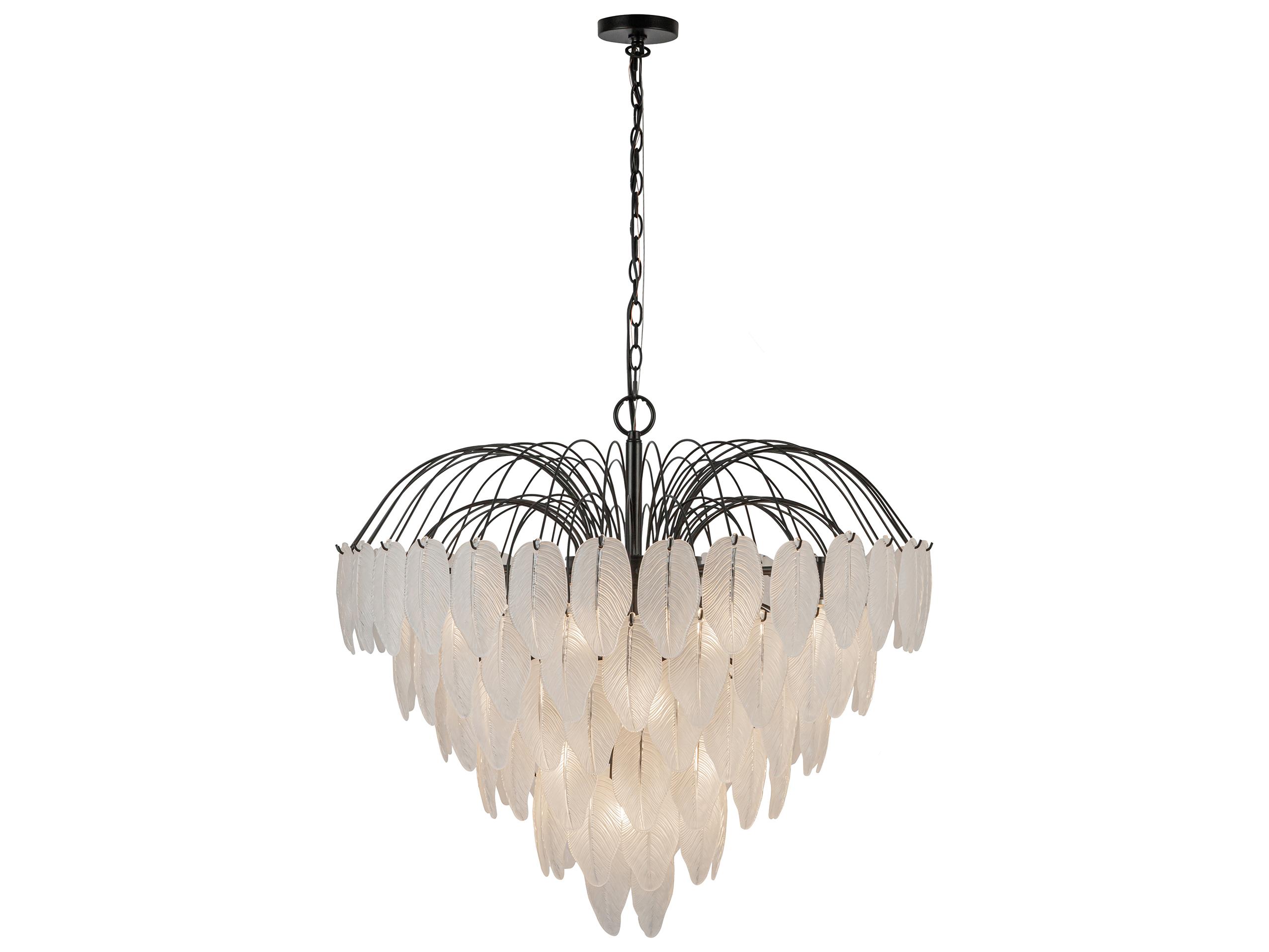 Artcraft Alessia 24-Light Black Tiered Chandelier
