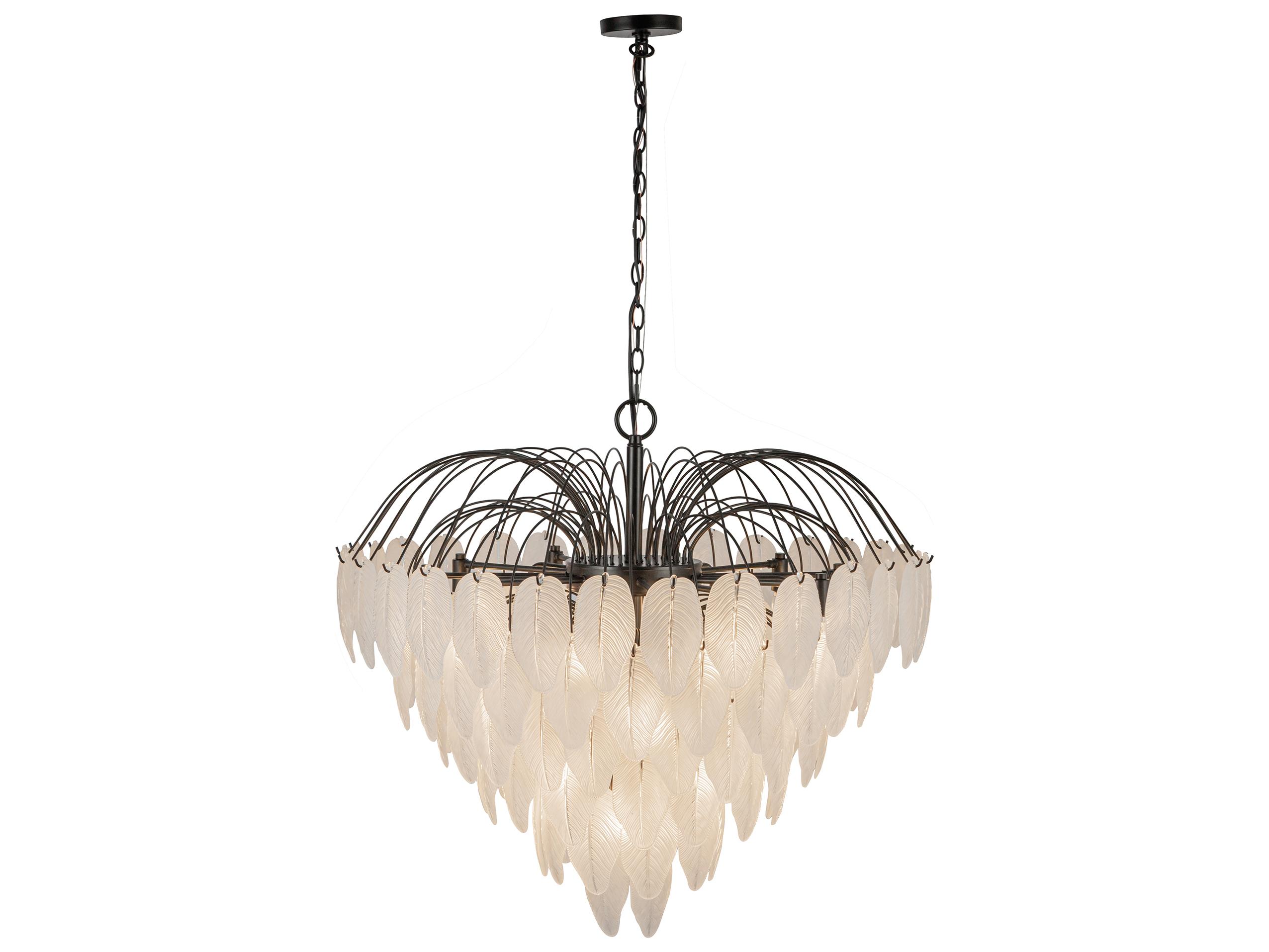 Artcraft Alessia 24-Light Black Tiered Chandelier