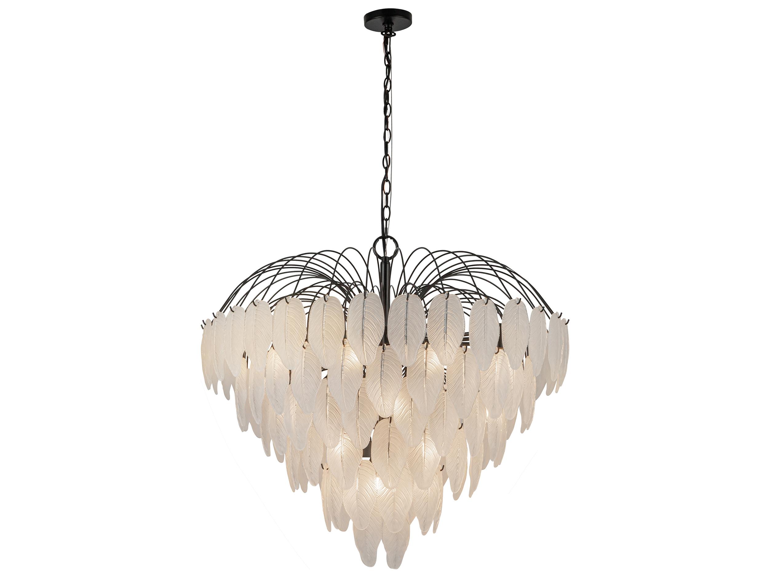 Artcraft Alessia 24-Light Black Tiered Chandelier