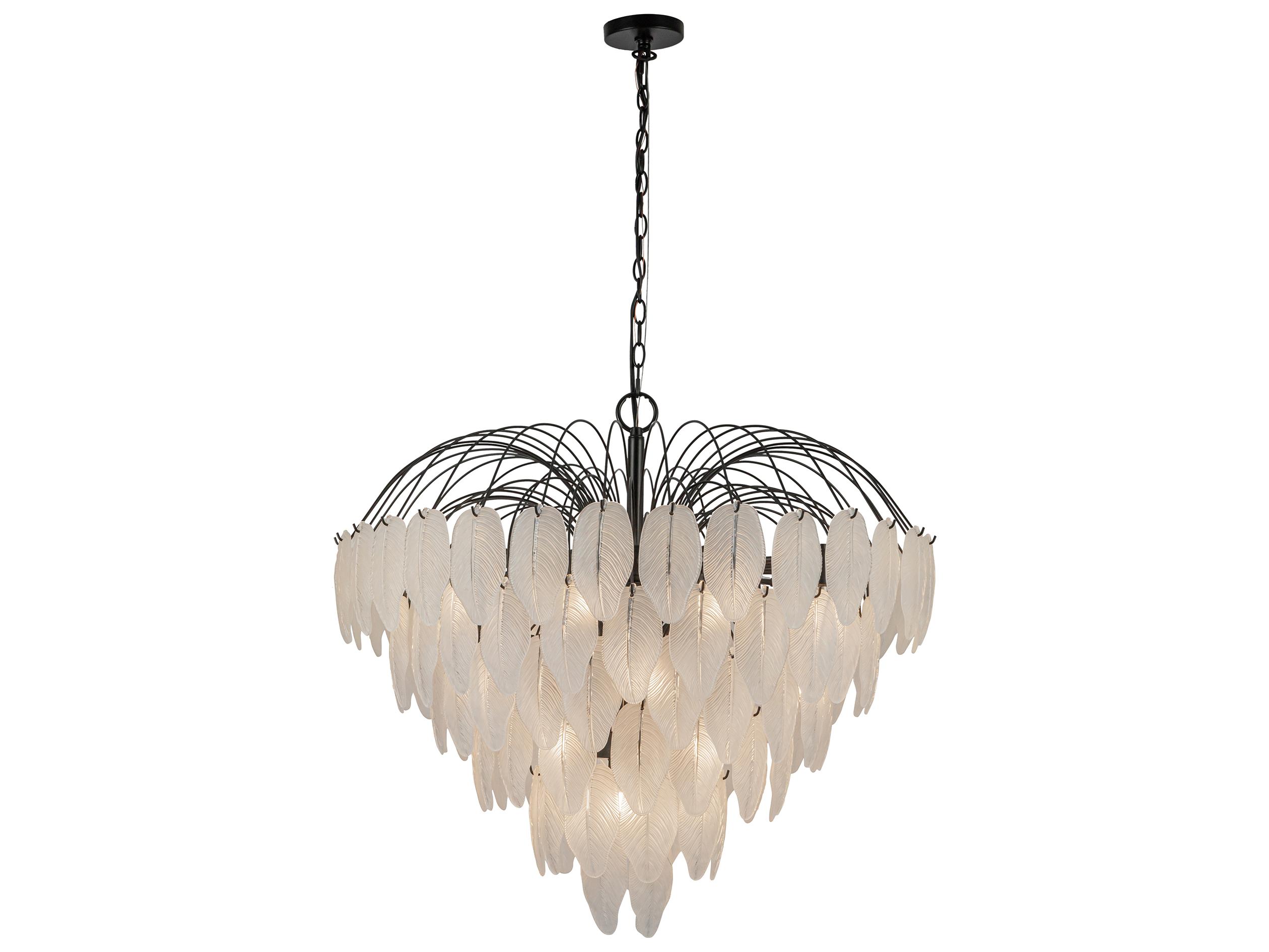 Artcraft Alessia 24-Light Black Tiered Chandelier
