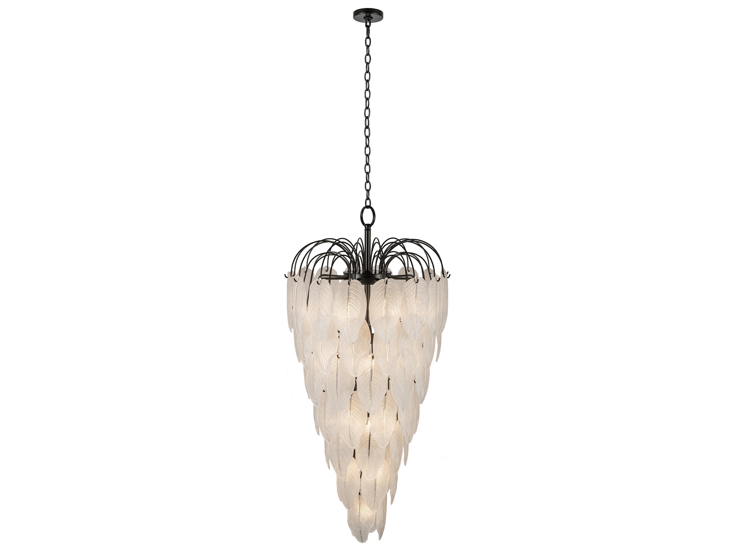 Artcraft Alessia 23-Light Black Tiered Chandelier