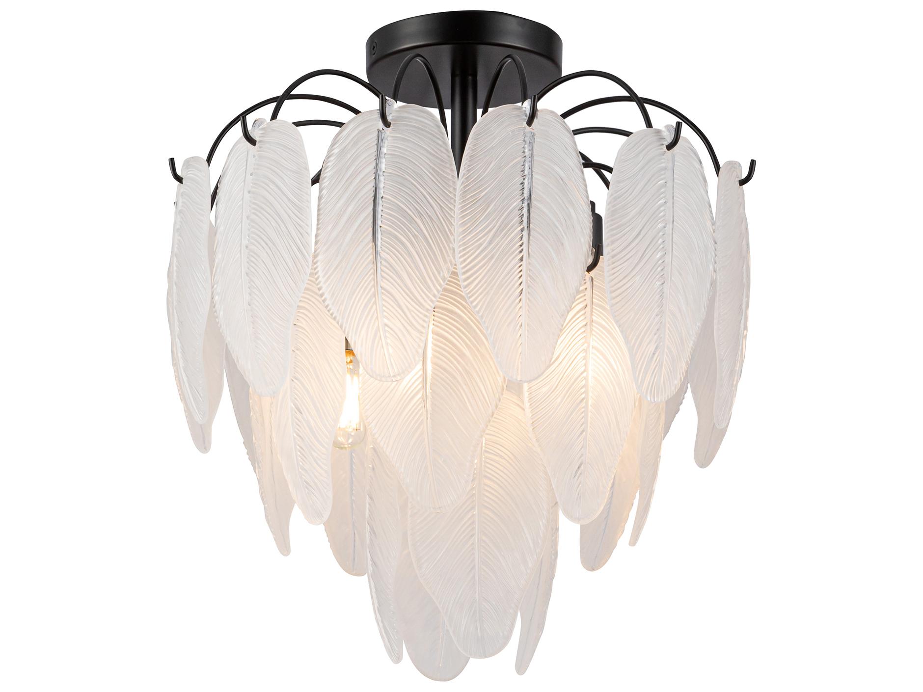 Artcraft Alessia 4-Light Black Semi Flush Mount