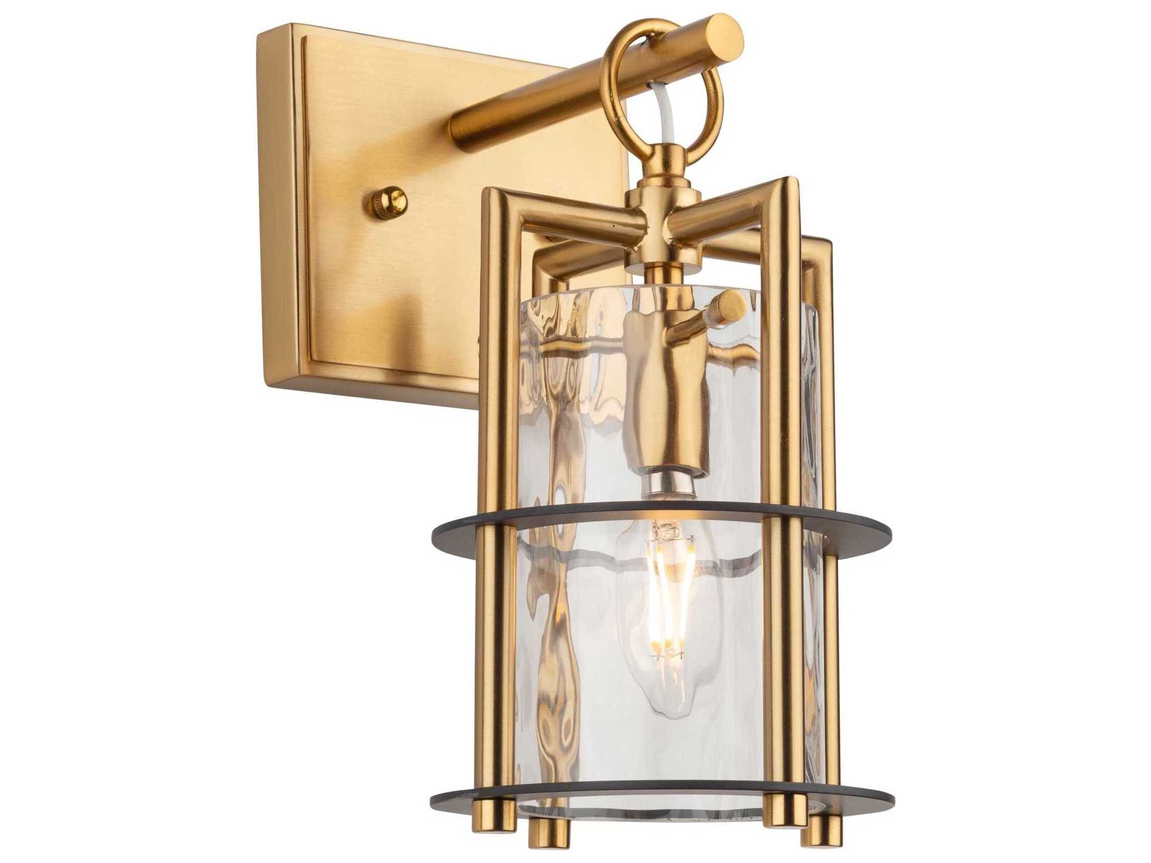 Artcraft Burford 1-Light Brass Black Wall Sconce