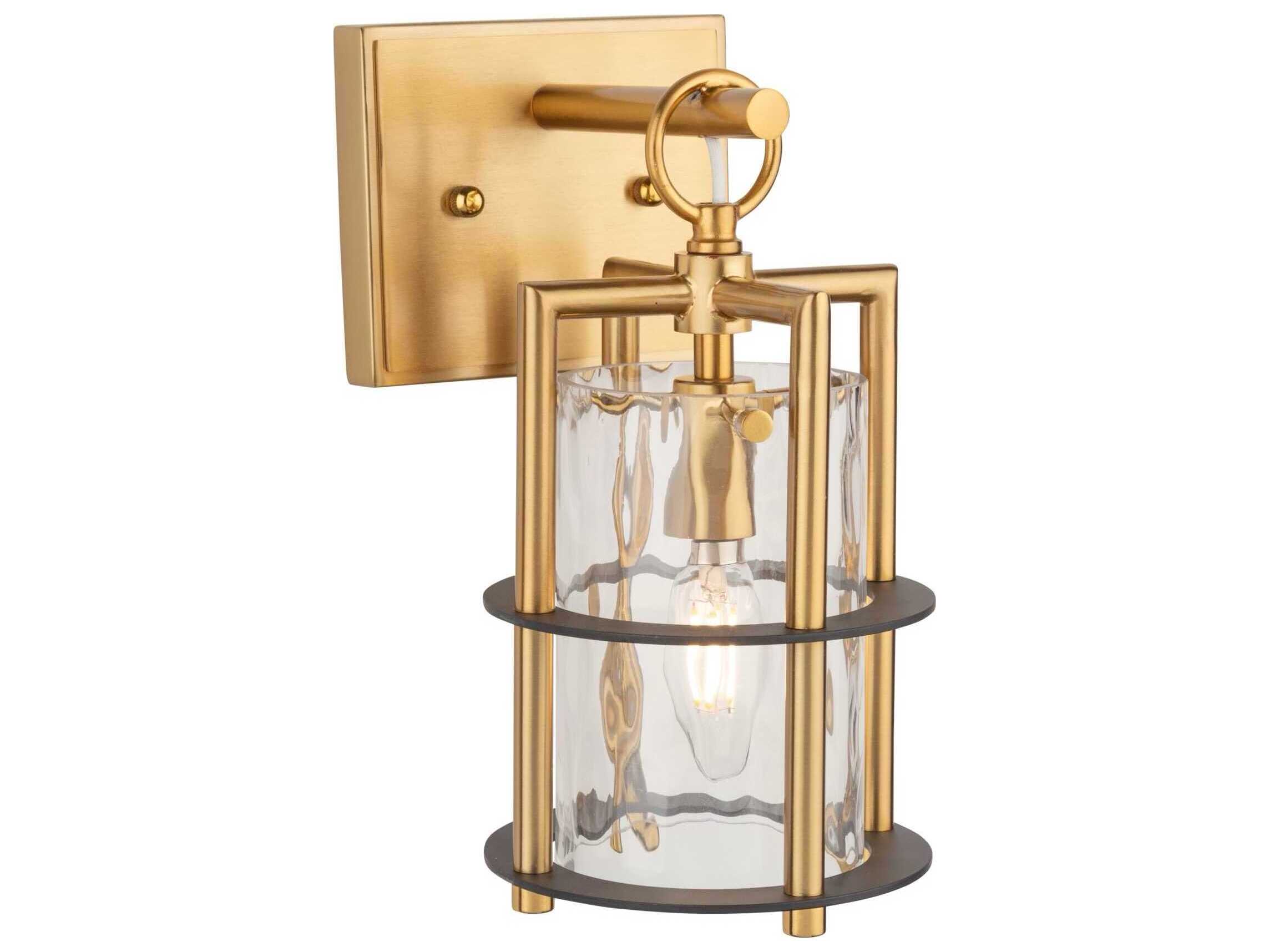 Artcraft Burford 1-Light Brass Black Wall Sconce