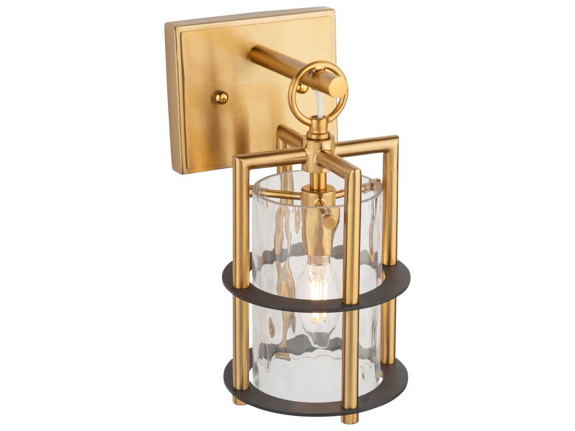 Artcraft Burford 1-Light Brass Black Wall Sconce